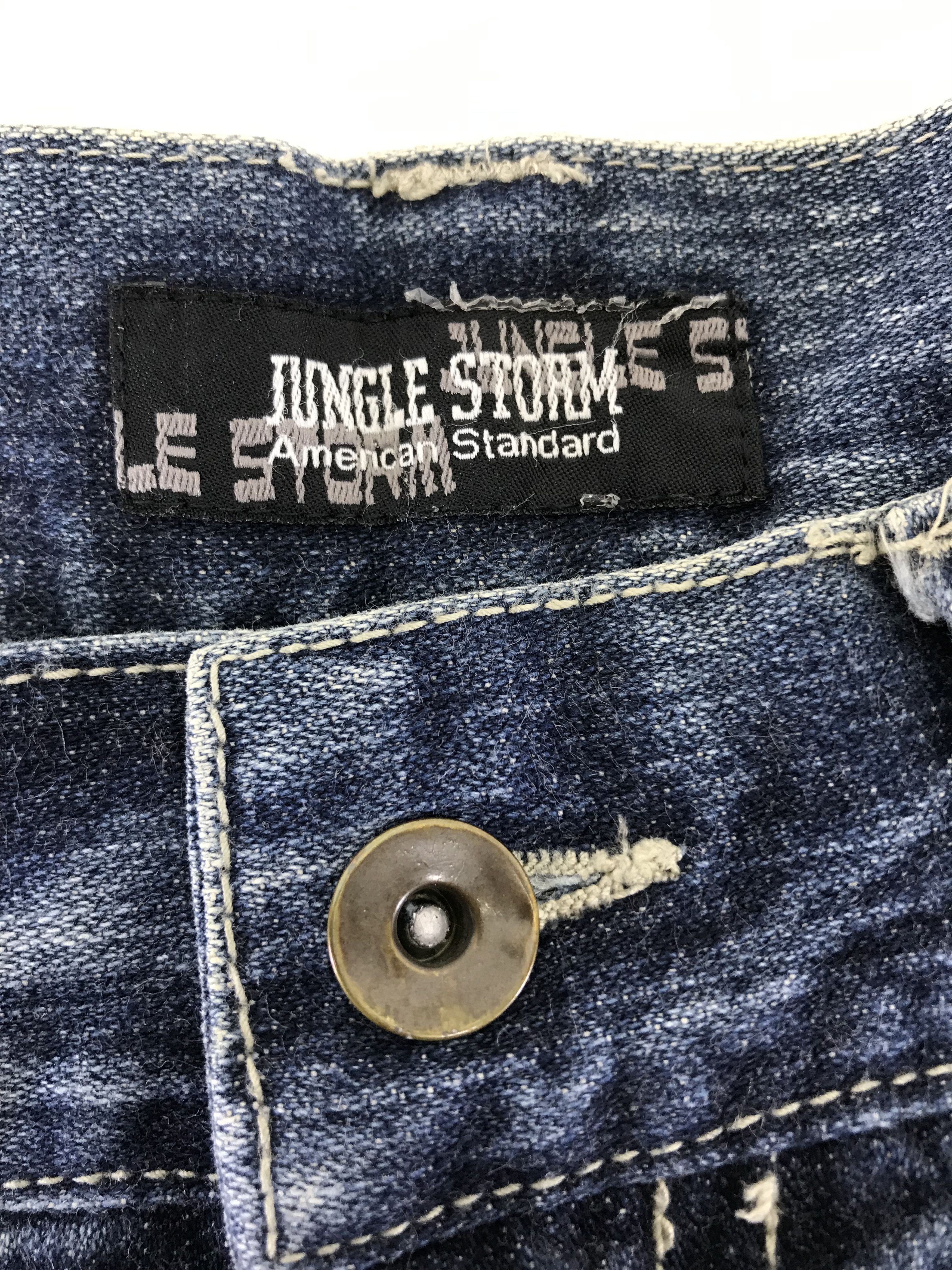 Japanese Brand Jungle Storm Distressed Design Flare Jeans Size US 33 - 13 Thumbnail