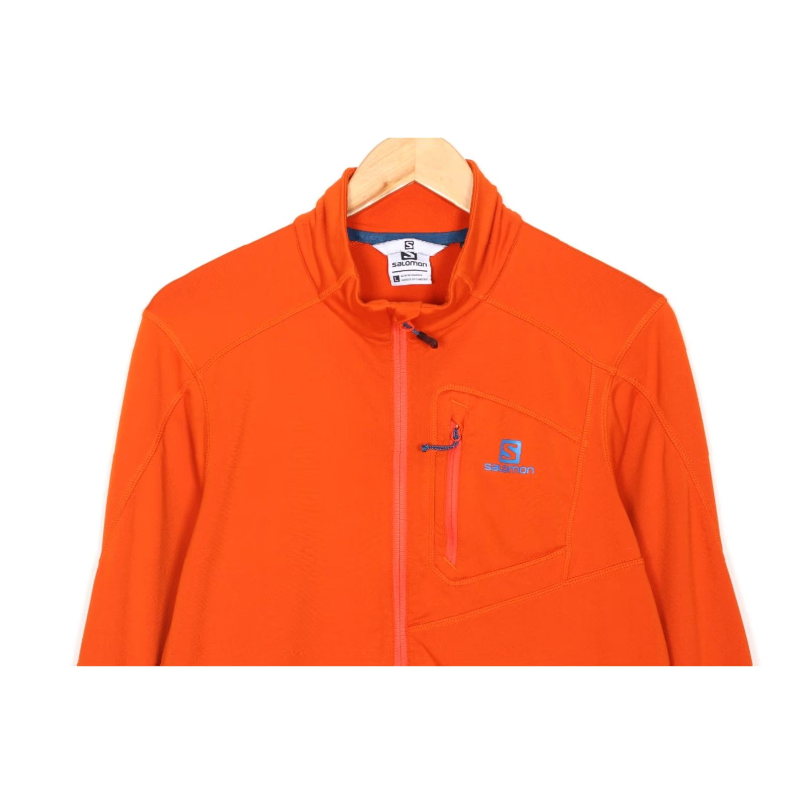 Salomon Salomon Acti Therm Fleece Sweatshirt Men L Orange Logo Zip Full Zip Sweatshirt Mens Regular Size L Size US L / EU 52-54 / 3 - 2 Thumbnail