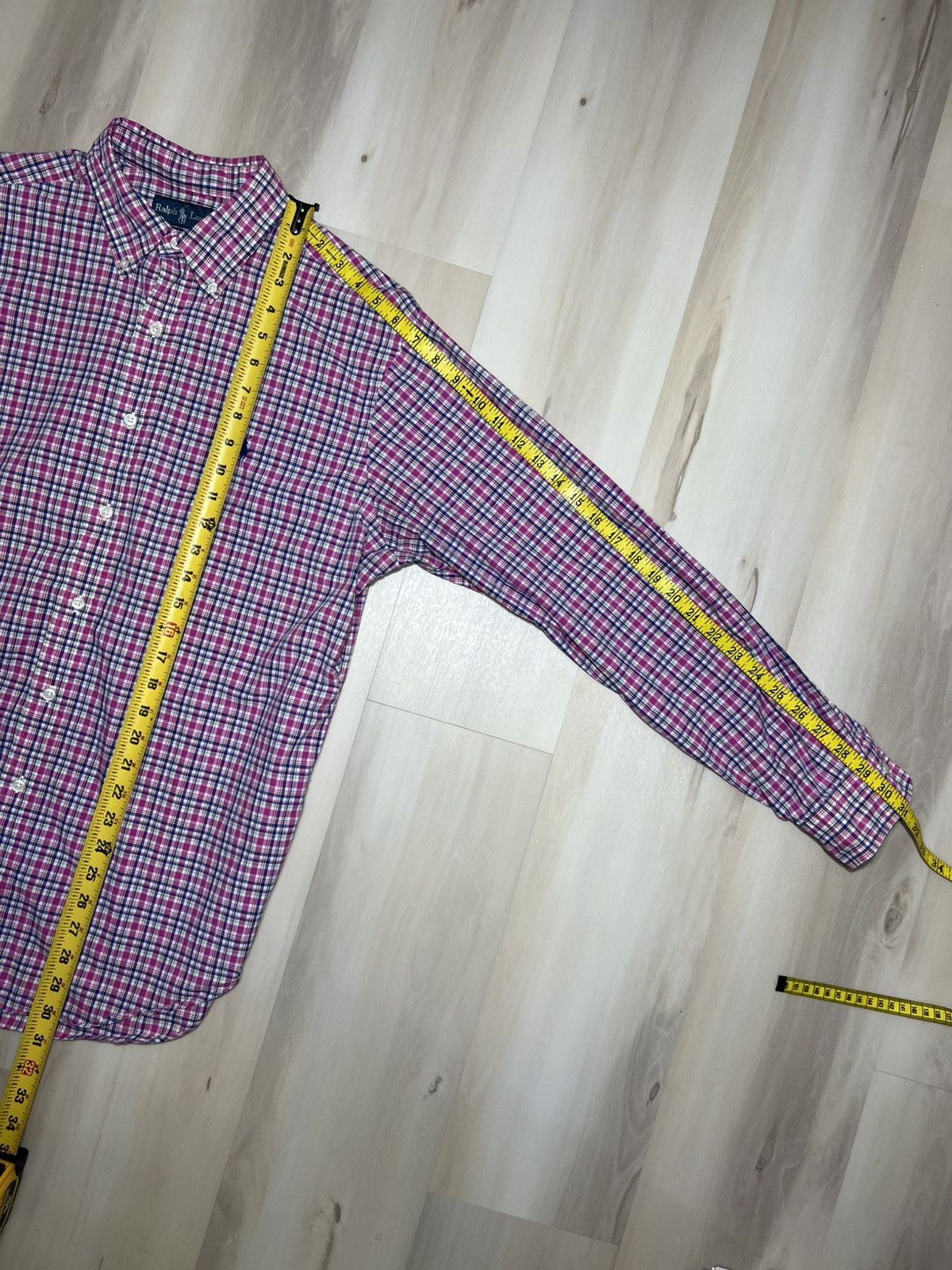 Polo Ralph Lauren Polo Ralph Lauren Sz L Classic Fit Multicolor Pink Plaid Size US L / EU 52-54 / 3 - 5 Thumbnail