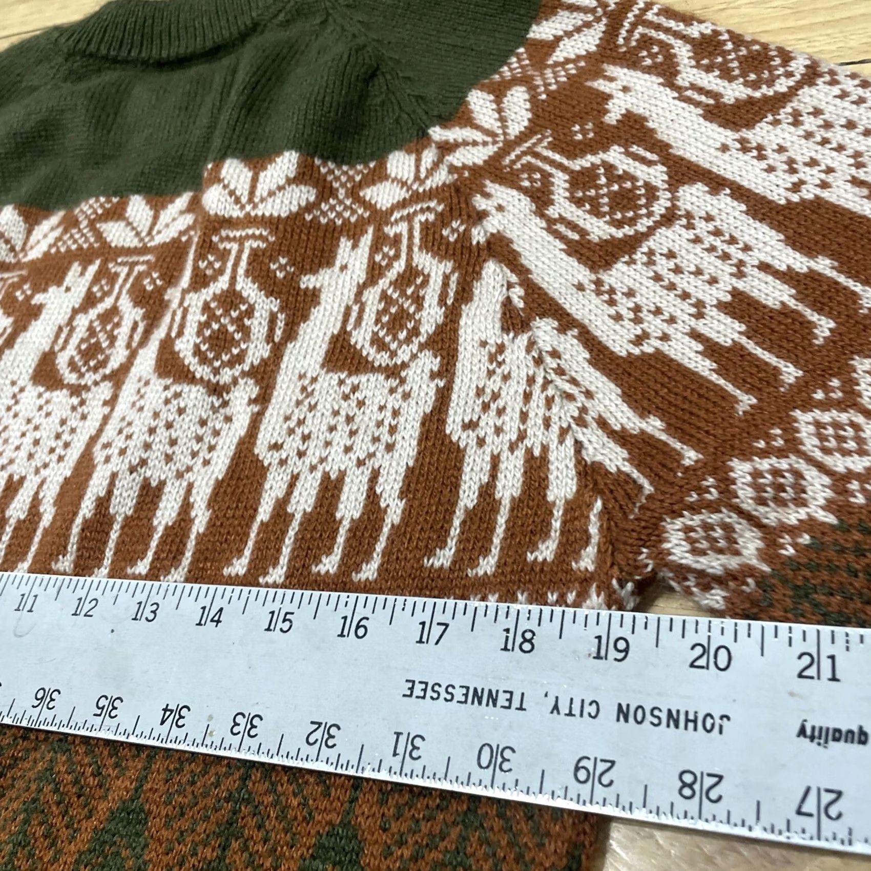 Vintage VINTAGE Ugly Christmas Sweater Shirt Mens L Llama Graphic Print Holiday Brown Green Christmas Sweater Size US L / EU 52-54 / 3 - 7 Thumbnail