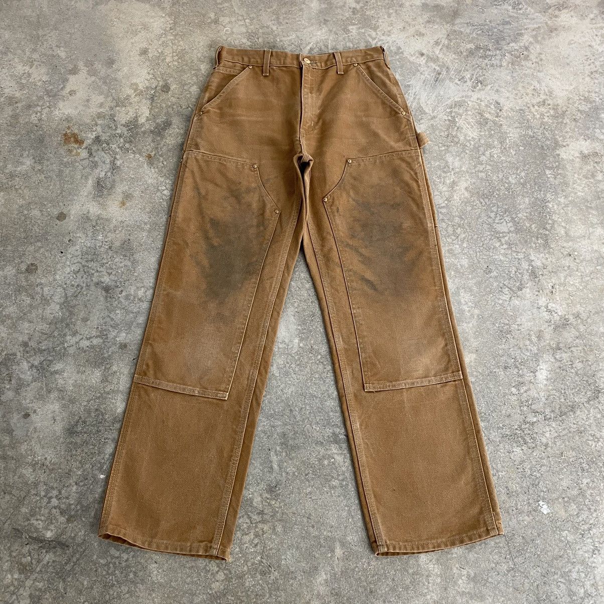 Carhartt Vintage Carhartt Double Knee Tan Dirty Carpenter Pants Size US 28 / EU 44 - 2 Thumbnail