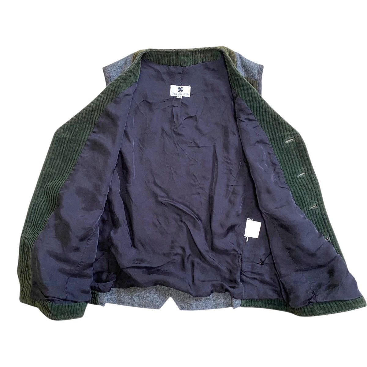 Dries Van Noten × Vintage 💥 VTG DRIES VAN NOTEN CORDUROY BUTTON VEST Size US S / EU 44-46 / 1 - 4 Thumbnail