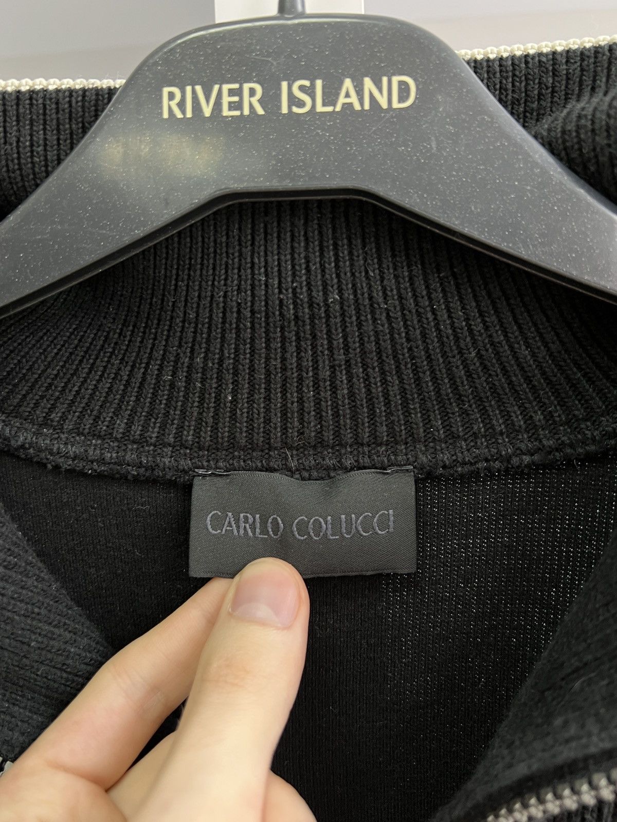 Carlo Colucci × Vintage Vintage Carlo Colucci 1/4 Zip Pullover Sweater Size US L / EU 52-54 / 3 - 4 Thumbnail