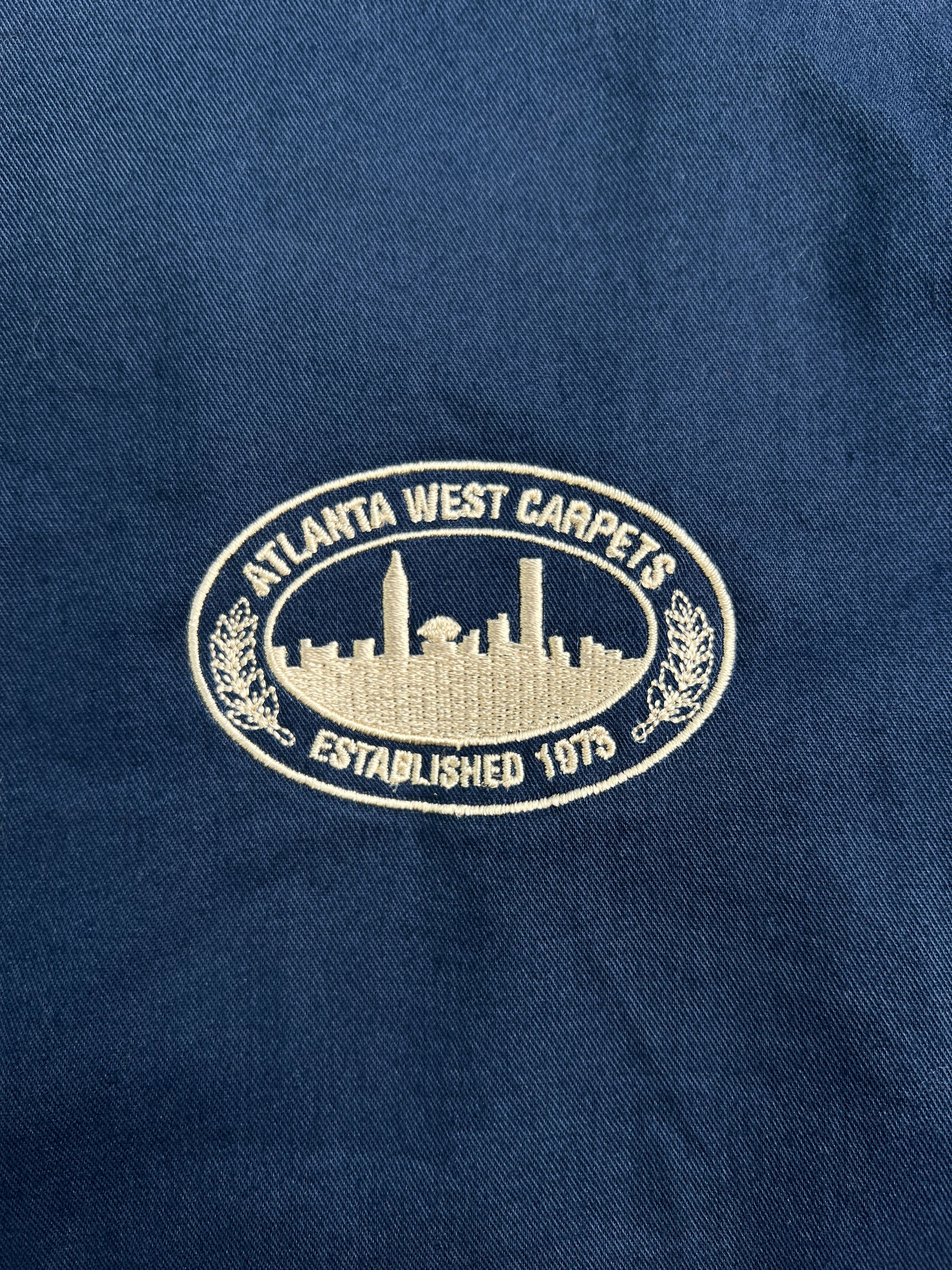 Vintage Vintage Atlanta West Carpets Work Shirt Navy Blue Large Size US L / EU 52-54 / 3 - 4 Thumbnail