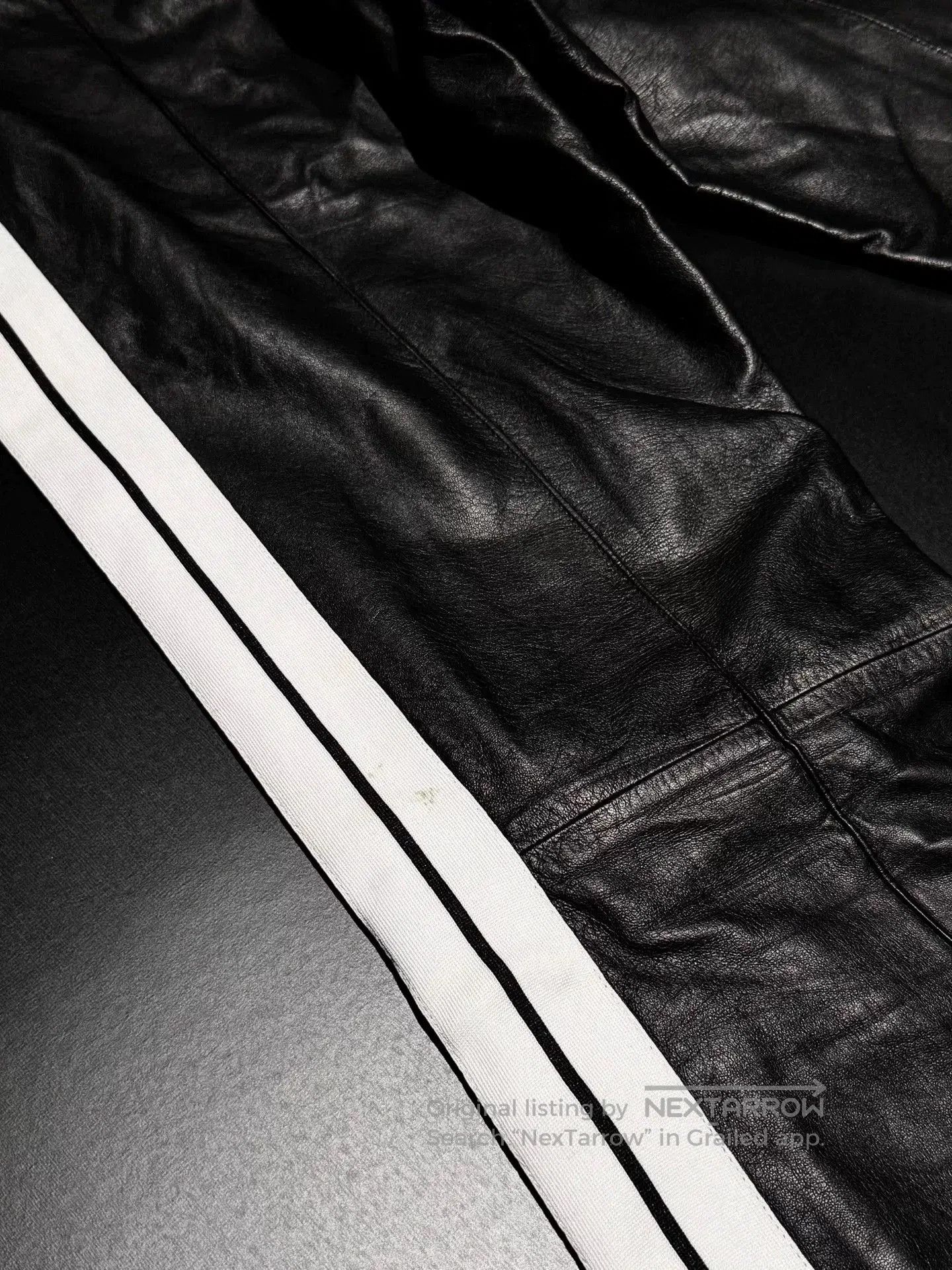Palm Angels Palm Angles Leather Striped Trousers. Size US 38 / EU 54 - 7 Thumbnail