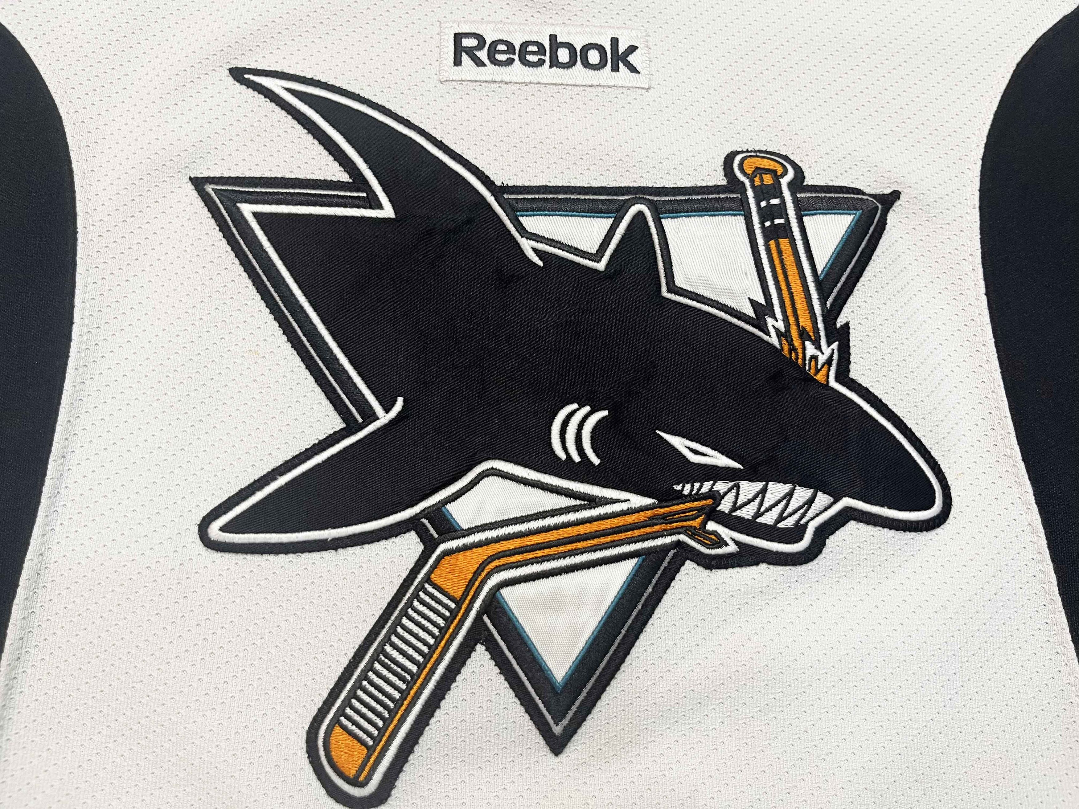 Reebok Reebok Worcester Sharks AHL Practice Worn Hockey Jersey Size US L / EU 52-54 / 3 - 2 Thumbnail