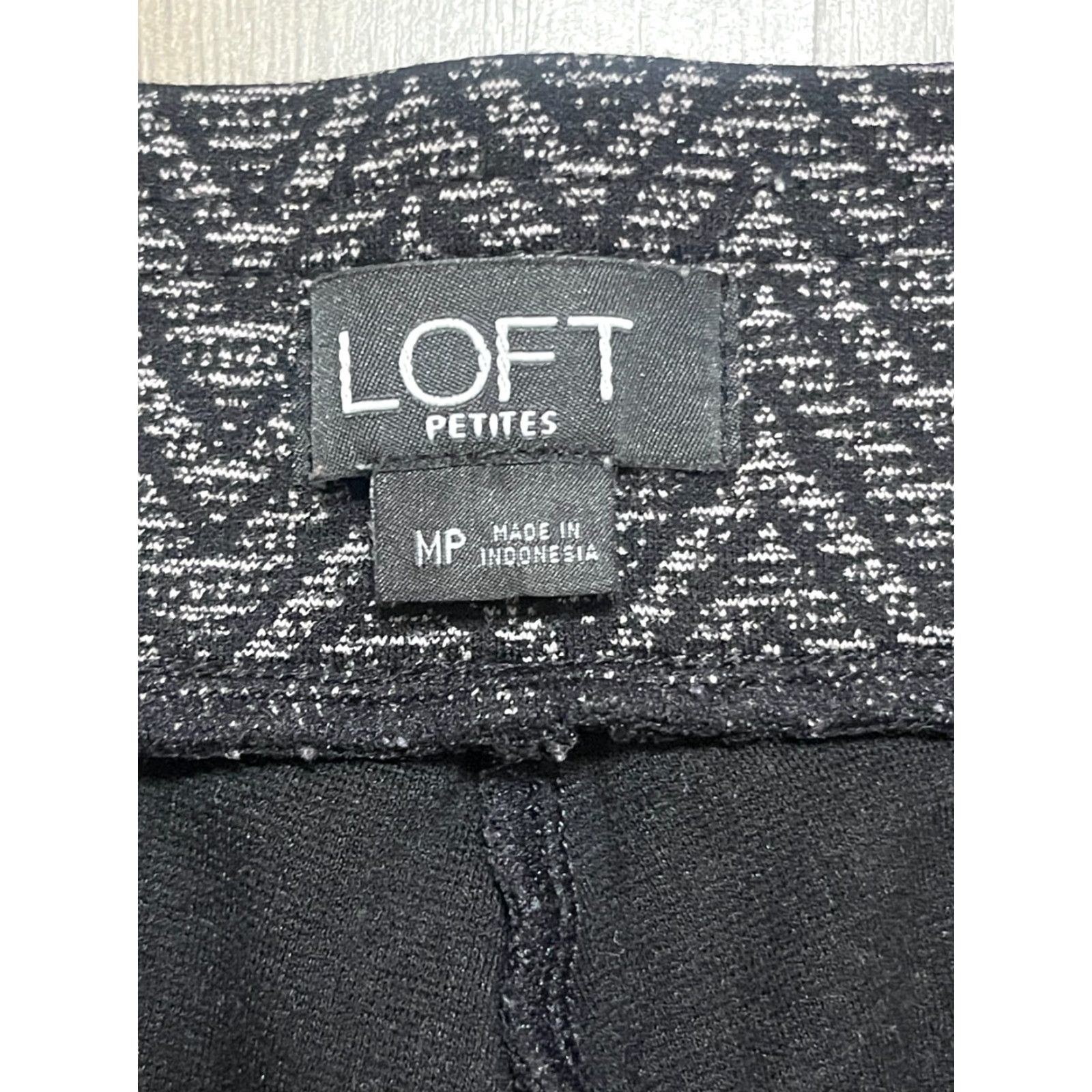 Loft LOFT Pants Women's Medium Petite Black Brown Leggings Pull On Size 32" / US 10 / IT 46 - 4 Thumbnail