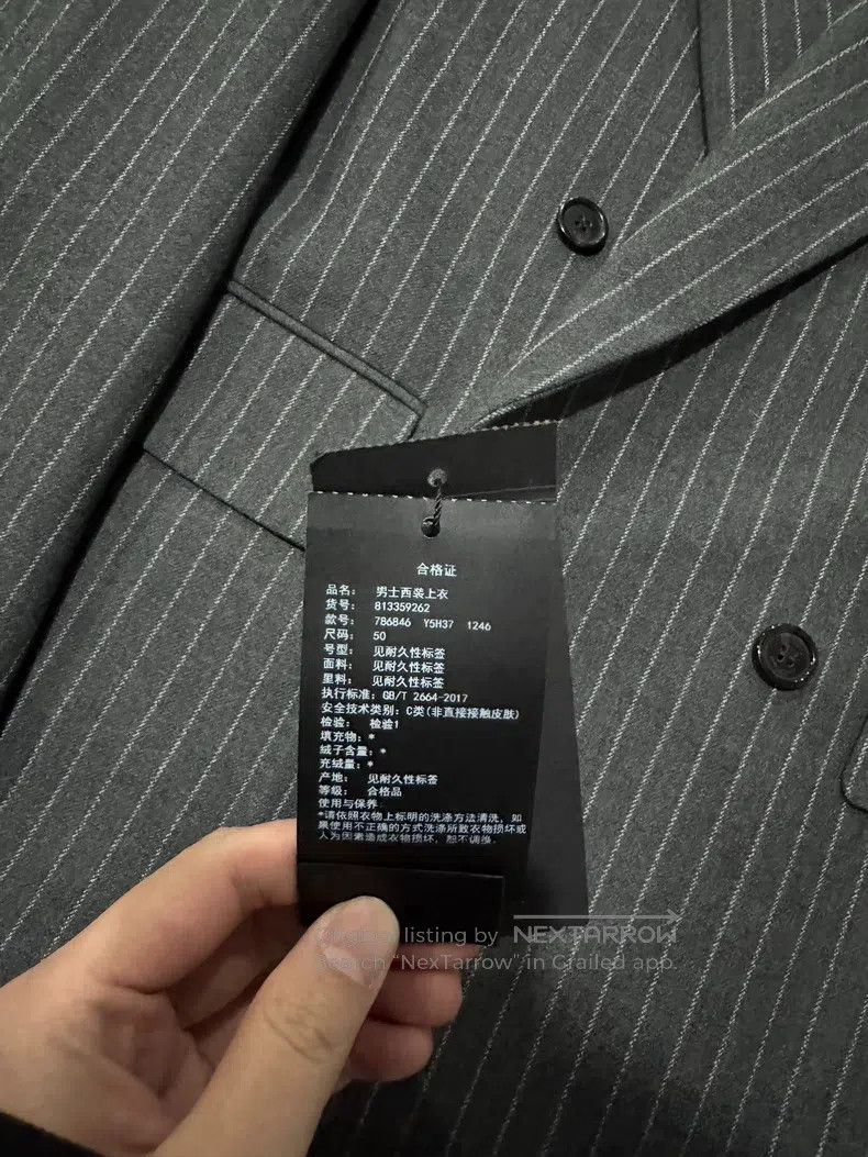Saint Laurent Paris Saint Laurent Paris Flannel Striped Men's Suit Size US M / EU 48-50 / 2 - 4 Thumbnail