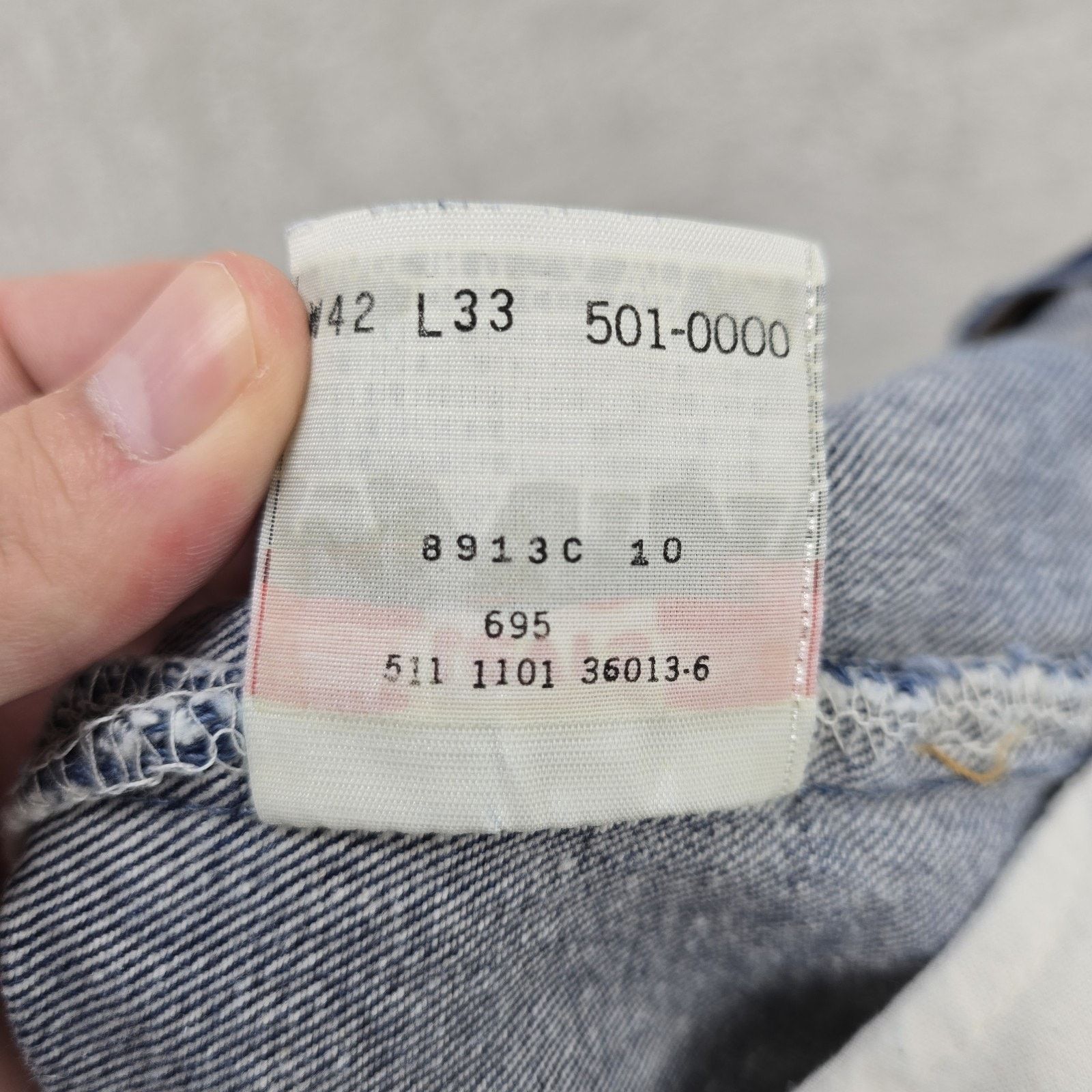 Levi's Vintage Levis 501xx Jeans 42x33 (fits 38x30) Marble USA Made Size US 38 / EU 54 - 7 Thumbnail
