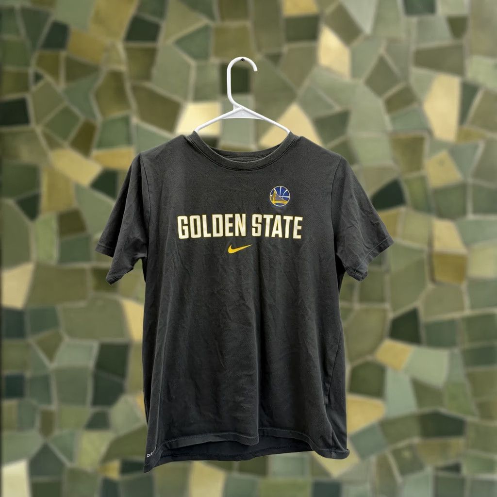 Nike Nike Shirt L Women Gray Short Sleeve {Golden State Warriors Basketball} 90s City College Casual Basic T-Shirt Size L / US 10 / IT 46 - 1 Thumbnail