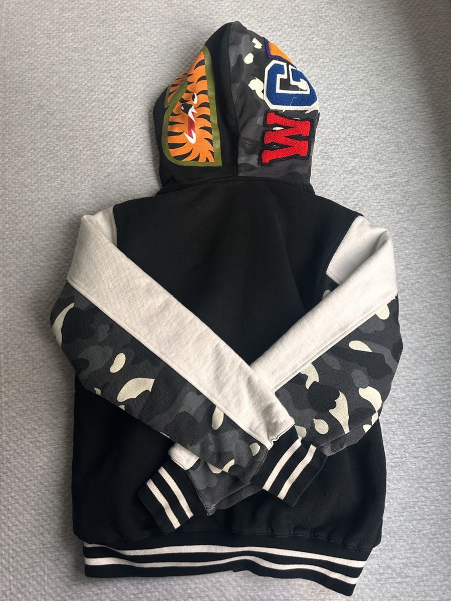 Bape BAPE City Camo Shark Varsity Jacket Glow in the Dark Size US M / EU 48-50 / 2 - 2 Thumbnail