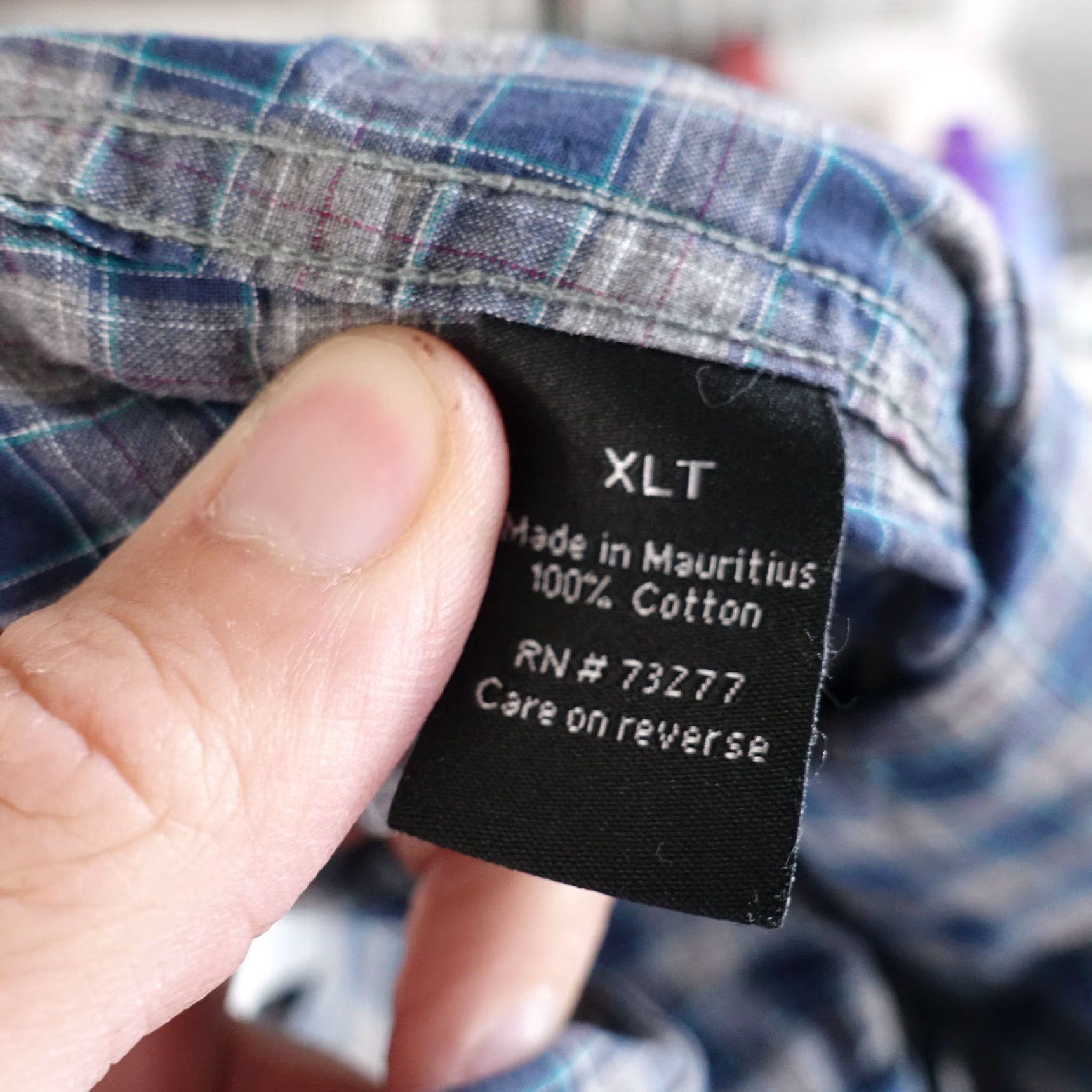 Apt. 9 VINTAGE No | APT. 9 Men's Long Sleeve Plaid Shirt Big & Tall Size XLT Blue Casual Size US XL / EU 56 / 4 - 7 Thumbnail