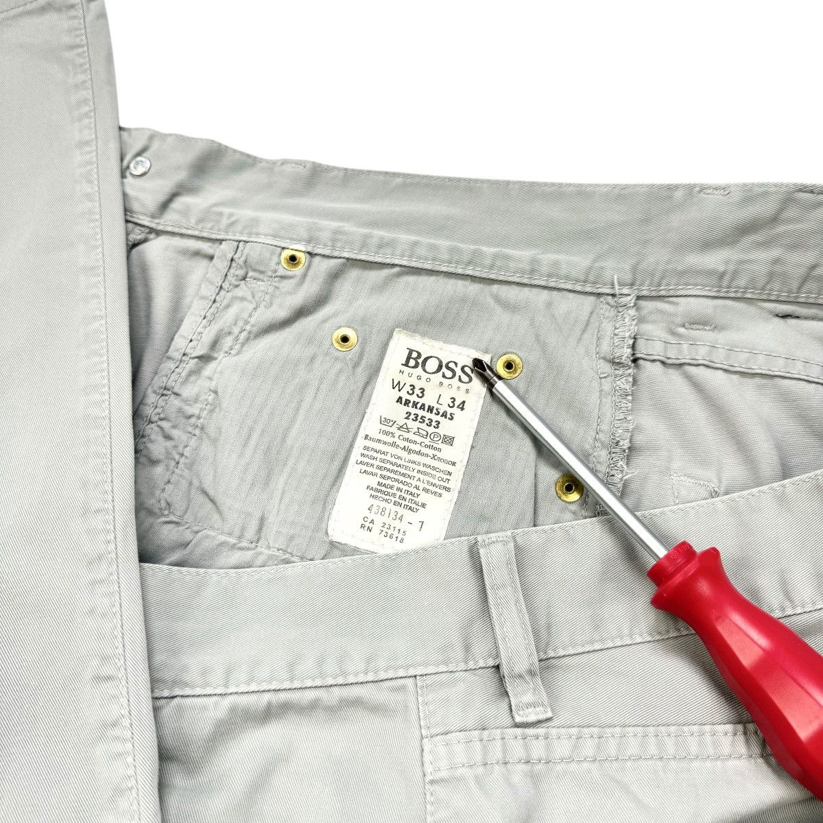 Hugo Boss Vintage HUGO BOSS twill trousers Size US 33 - 6 Thumbnail
