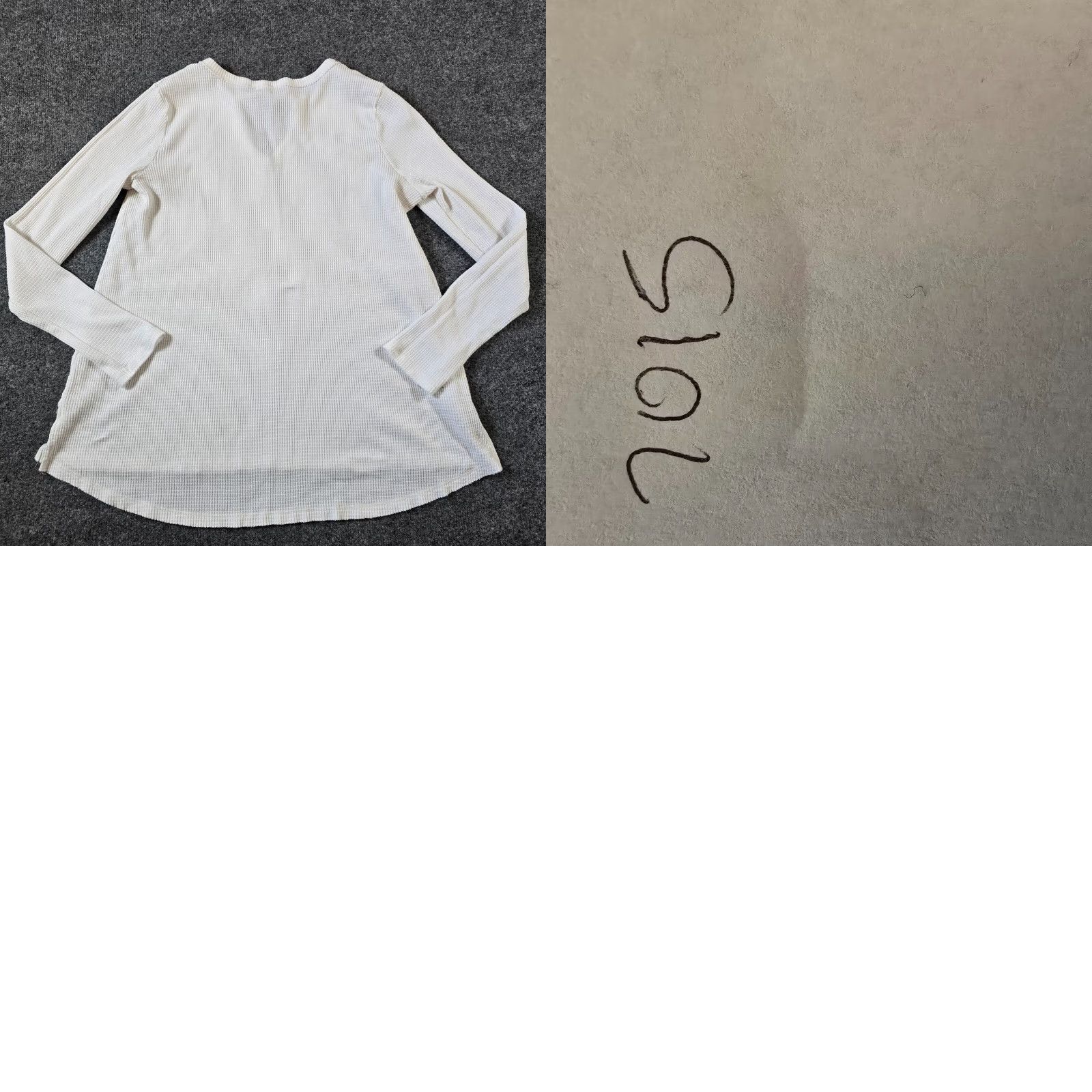 Anthropologie T.La Anthropologie Top Womens Medium White Thermal Waffle Knit Lounge Casual Tee Size M / US 6-8 / IT 42-44 - 8 Thumbnail