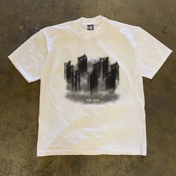 Vintage Maezo White Loose Letter Printed Short Sleeve T-Shirt Size US M / EU 48-50 / 2 - 3 Thumbnail