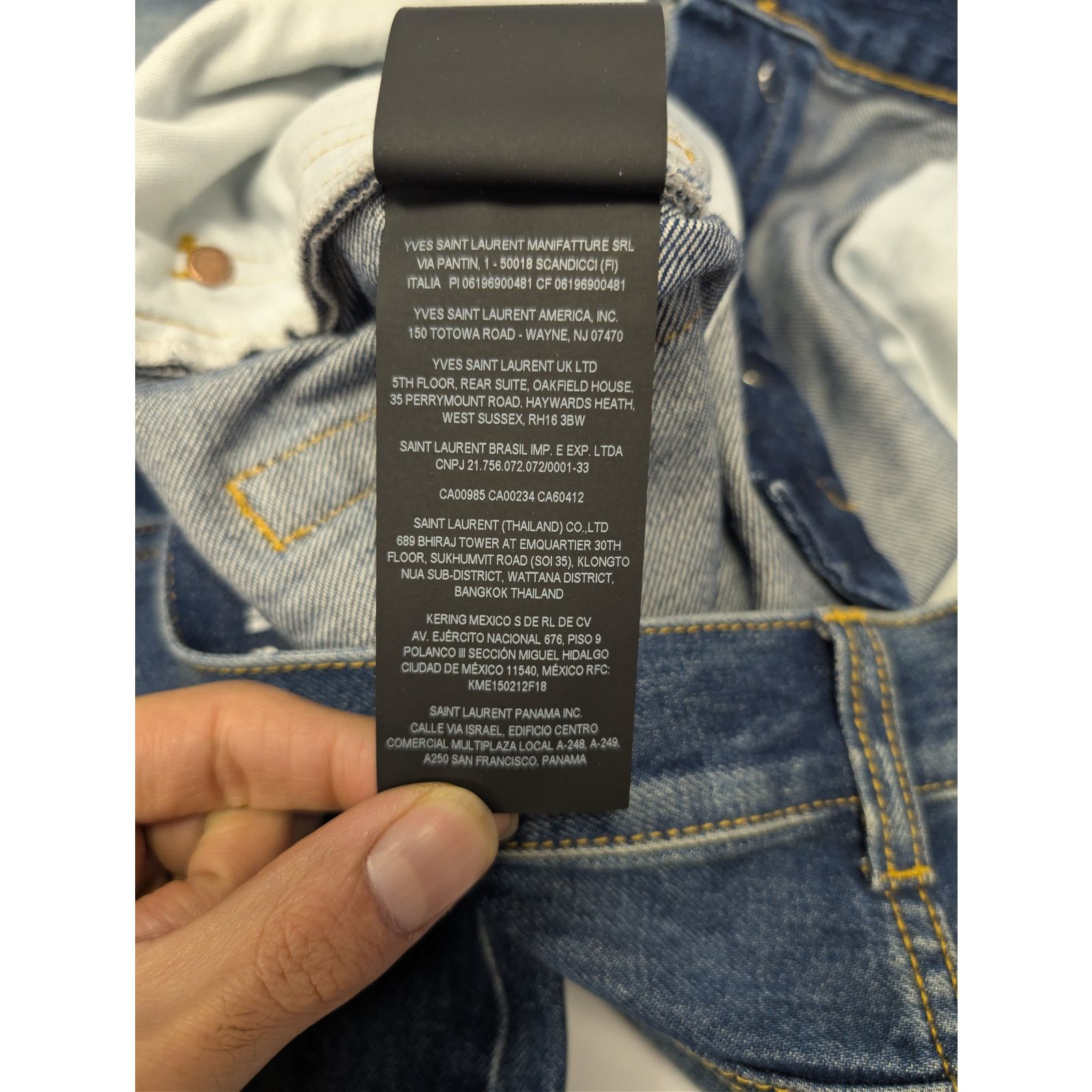 Saint Laurent Paris o1rshd1 Relaxed Straight Denim Jeans in Deauville Beach Blue Size US 34 / EU 50 - 20 Thumbnail
