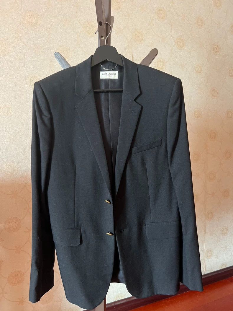 Saint Laurent Paris Saint Laurent Black Wool Blazer Size 48 - dmc Size US M / EU 48-50 / 2 - 1 Thumbnail