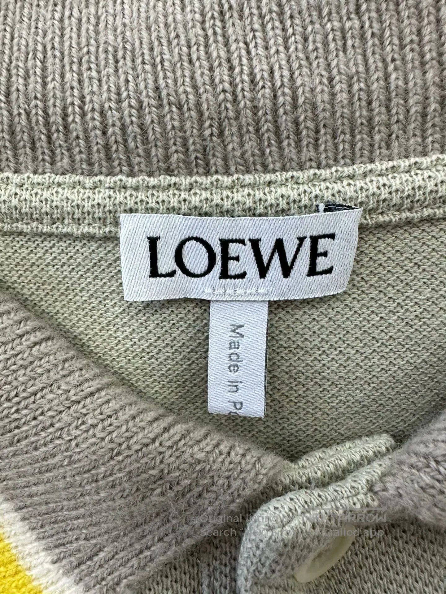 Loewe Loewe Rock gray embroidered logo polo shirt| Size US L / EU 52-54 / 3 - 3 Thumbnail