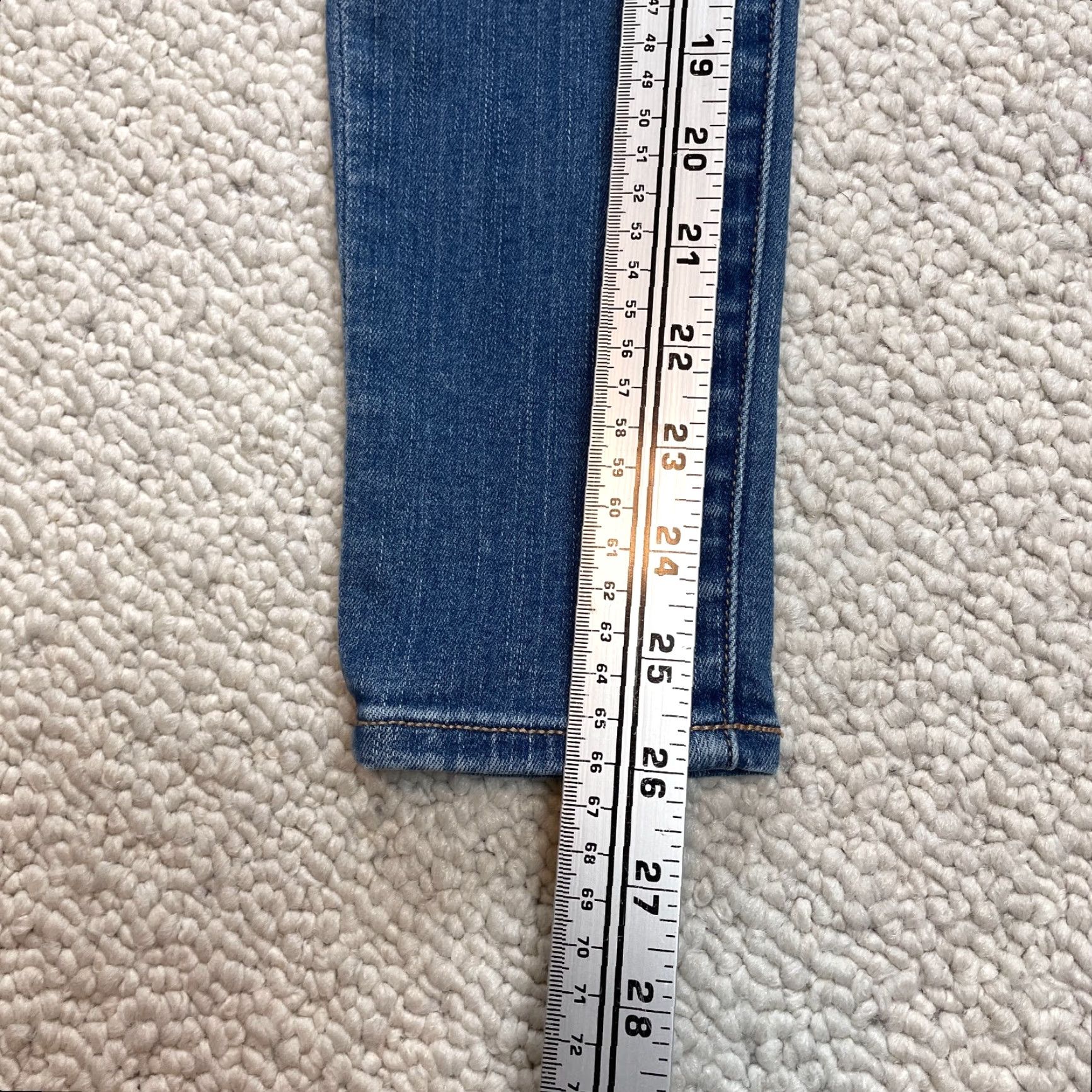 American Eagle Outfitters American Eagle Jeans Womens 4 Short Blue Denim Next Level Stretch Super Jegging Size 27" / US 4 / IT 40 - 3 Thumbnail