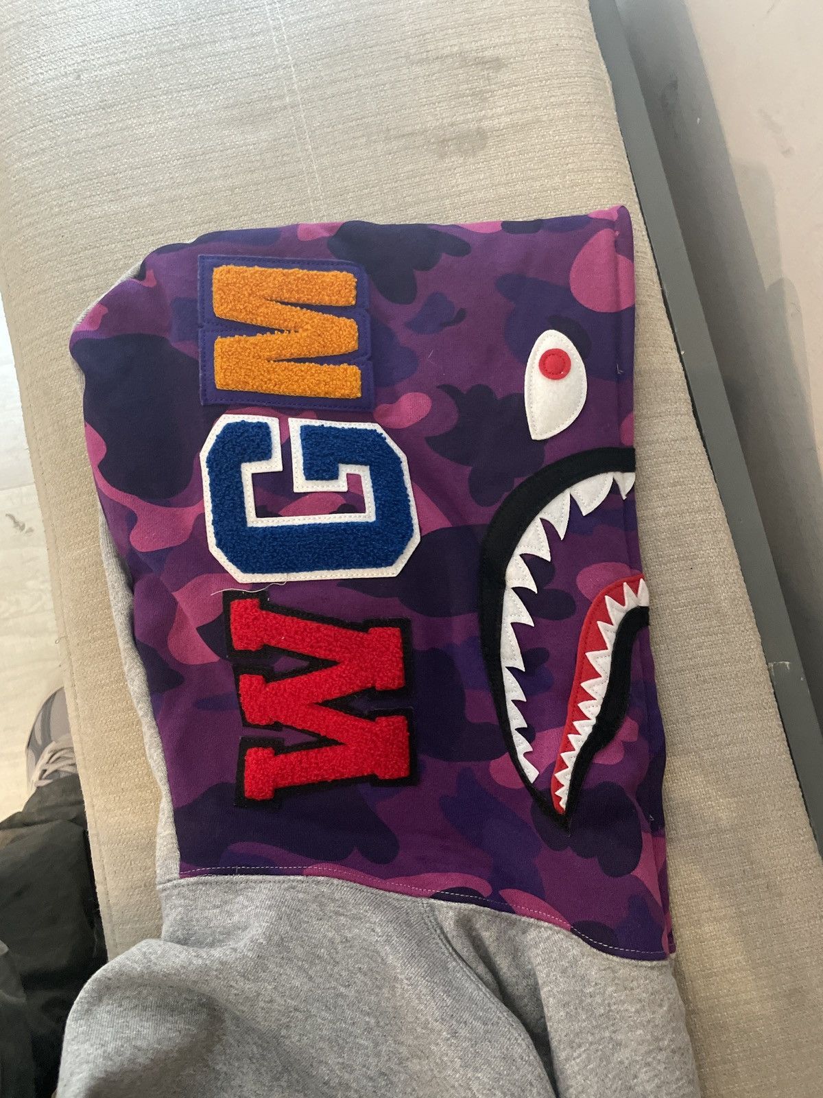 Bape Bape Two Tone Zip Hoodie Grey/Purple M Size US M / EU 48-50 / 2 - 4 Thumbnail