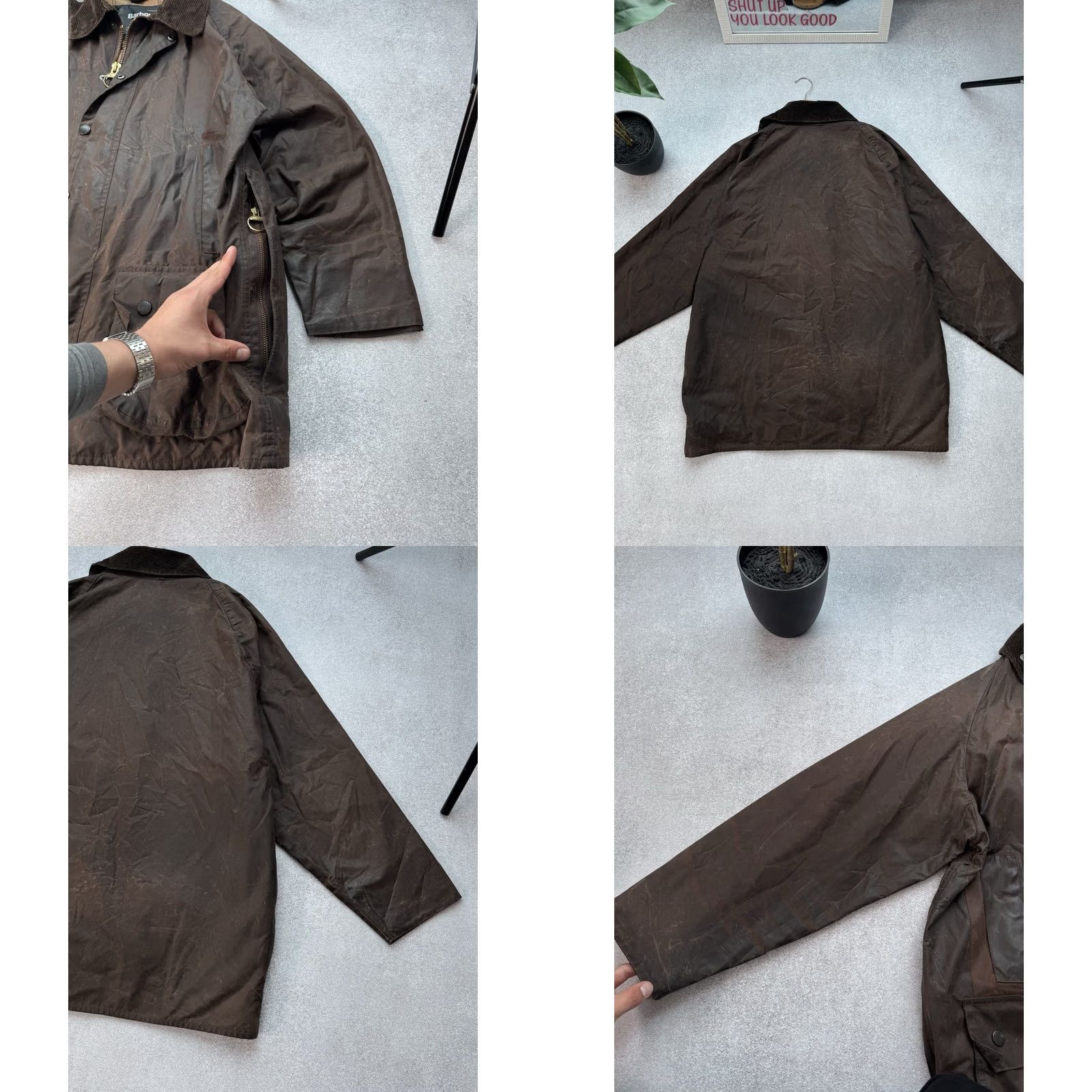 Barbour VINTAGE Barbour Beaufort Jacket Mens XL Brown Waxed Overcoat 90s Barbour Waxed England USA Retro Barbour 117 cm C46/Large Size US XL / EU 56 / 4 - 8 Thumbnail