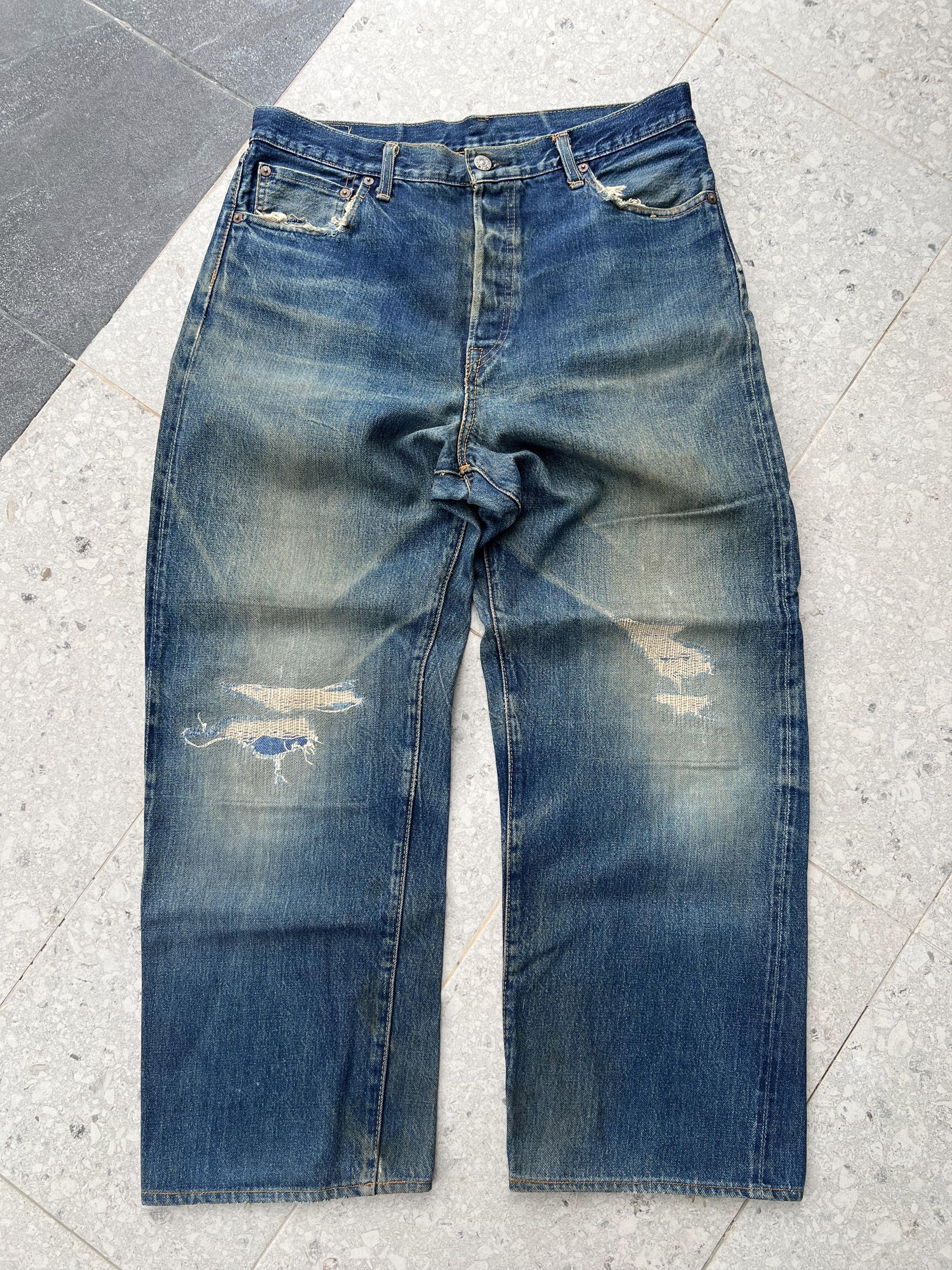 Indigo Sugar Cane Toyo Enterprise Baggy cut denim Size US 33 - 1 Thumbnail