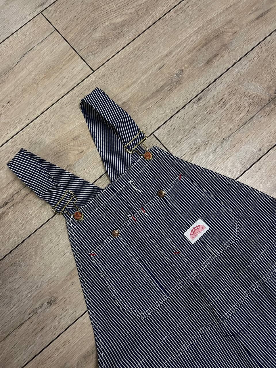 Other Vintage Round House Hickory Stripe Denim Overalls USA 40x34 Size US 40 / EU 56 - 7 Thumbnail