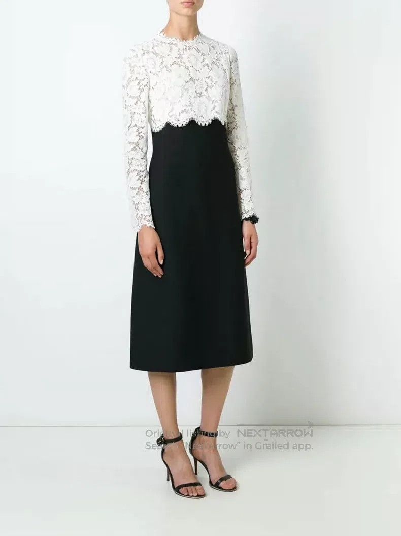 Valentino Valentino Black and white lace dress | Grailed