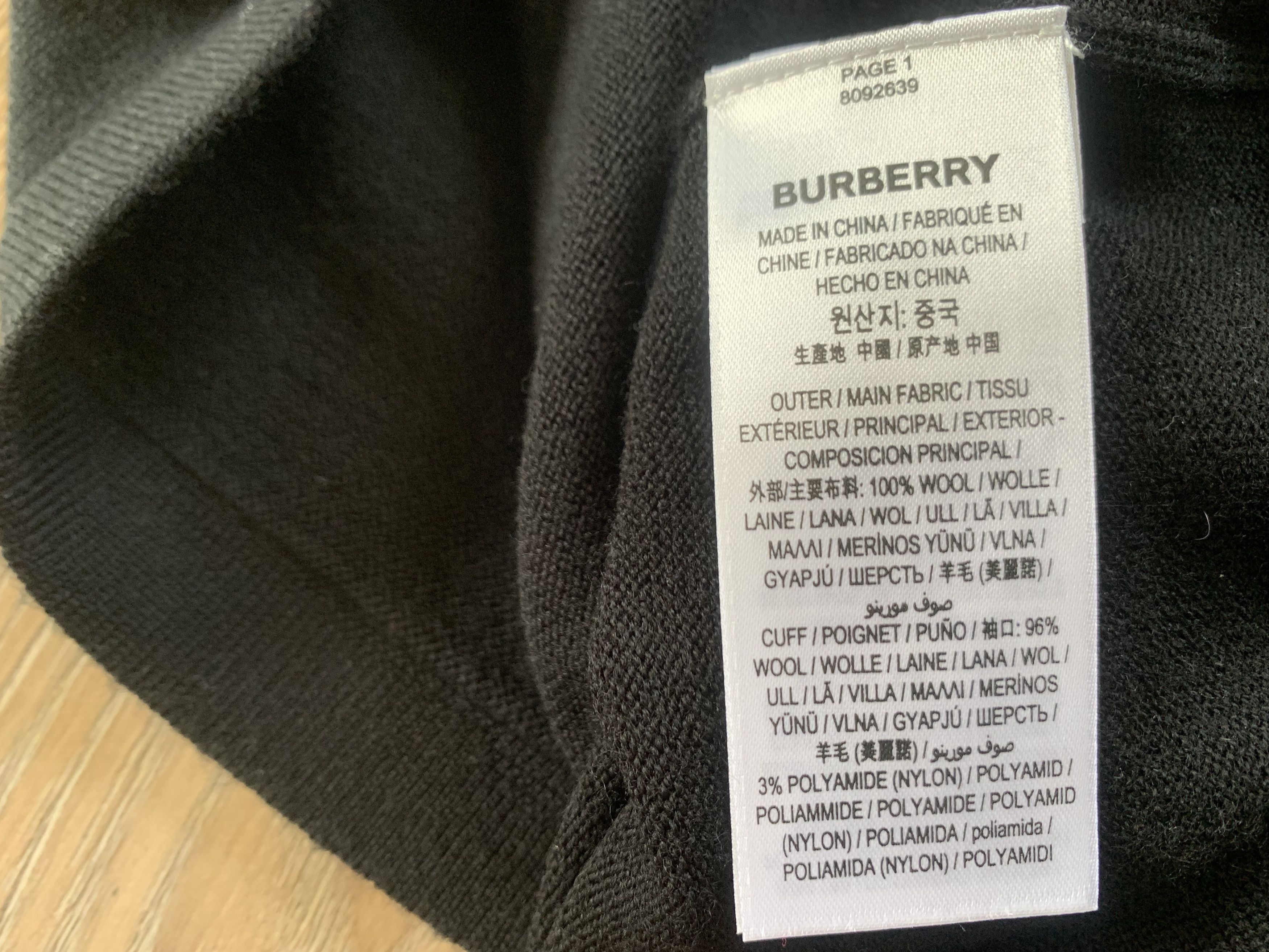Burberry Mens Burberry Pace Long-Sleeve Wool Polo Shirt Size US M / EU 48-50 / 2 - 13 Thumbnail