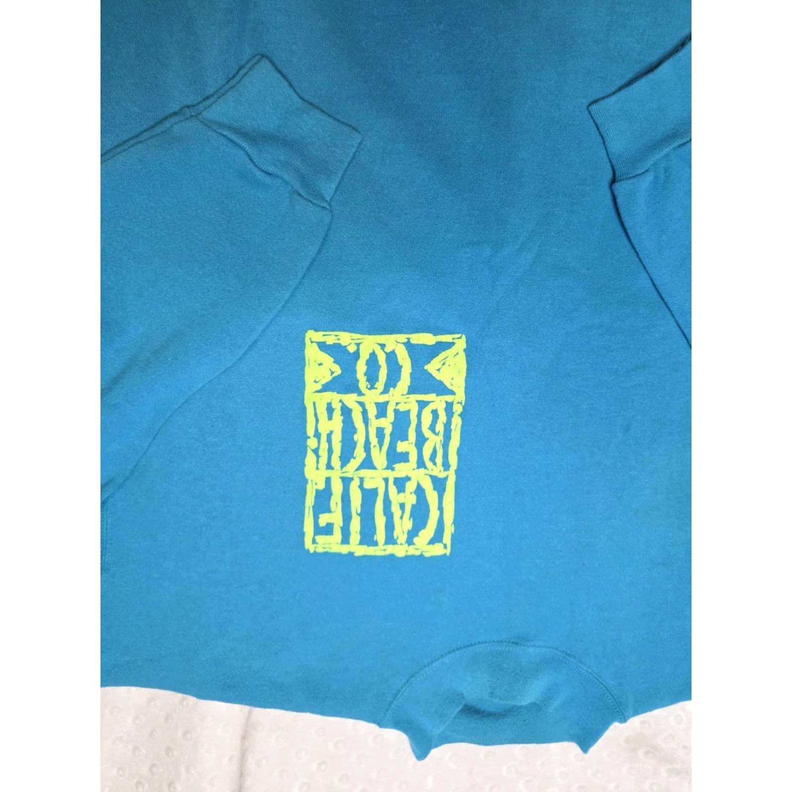 Tultex VINTAGE Tultex Sweatshirt Mens L Teal 80s California Beach Co. Ski Graphic Pullover Shirt Size US L / EU 52-54 / 3 - 2 Thumbnail