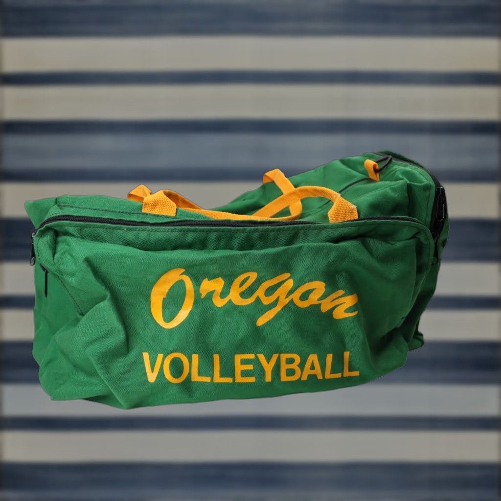 Vintage VINTAGE University of Oregon Ducks Volleyball Duffle Bag Green Nylon Unisex Adults 23" Bag Size ONE SIZE - 1 Thumbnail