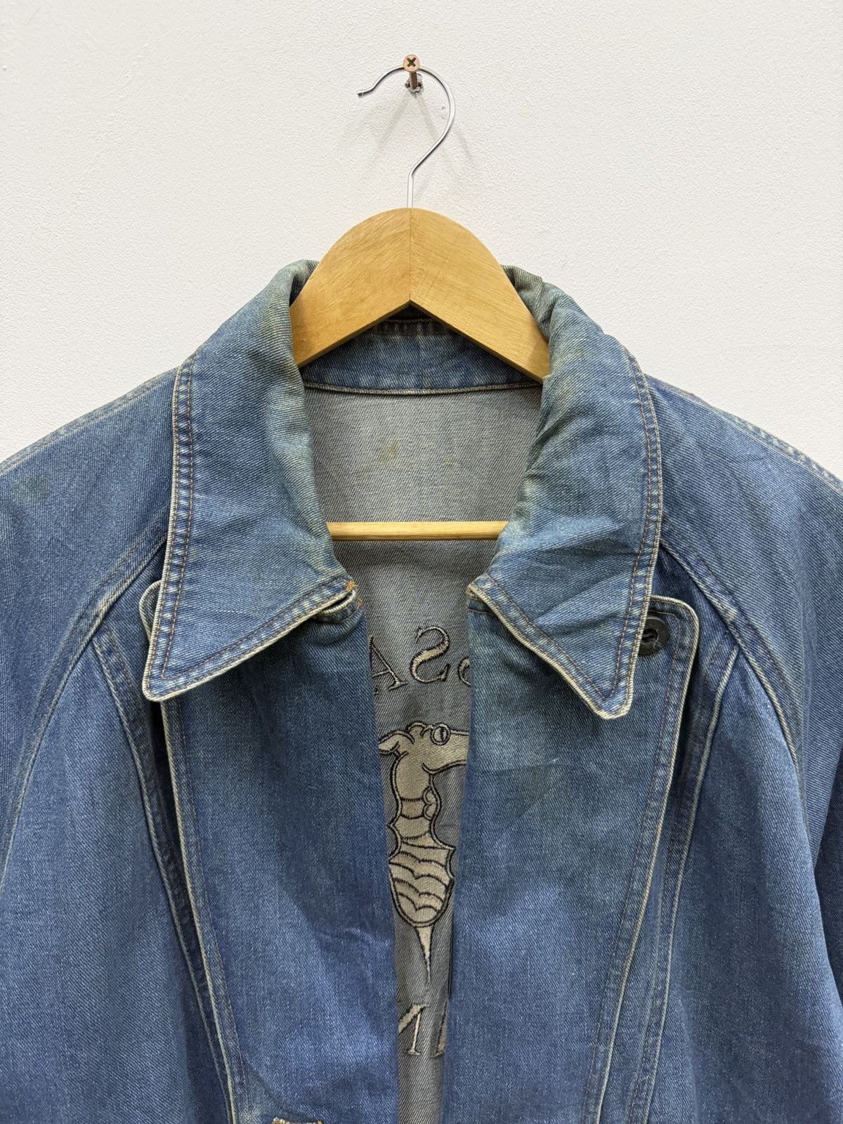 Trussardi Vintage Trussardi Jeans Big Logo Denim Jacket Size US M / EU 48-50 / 2 - 5 Thumbnail