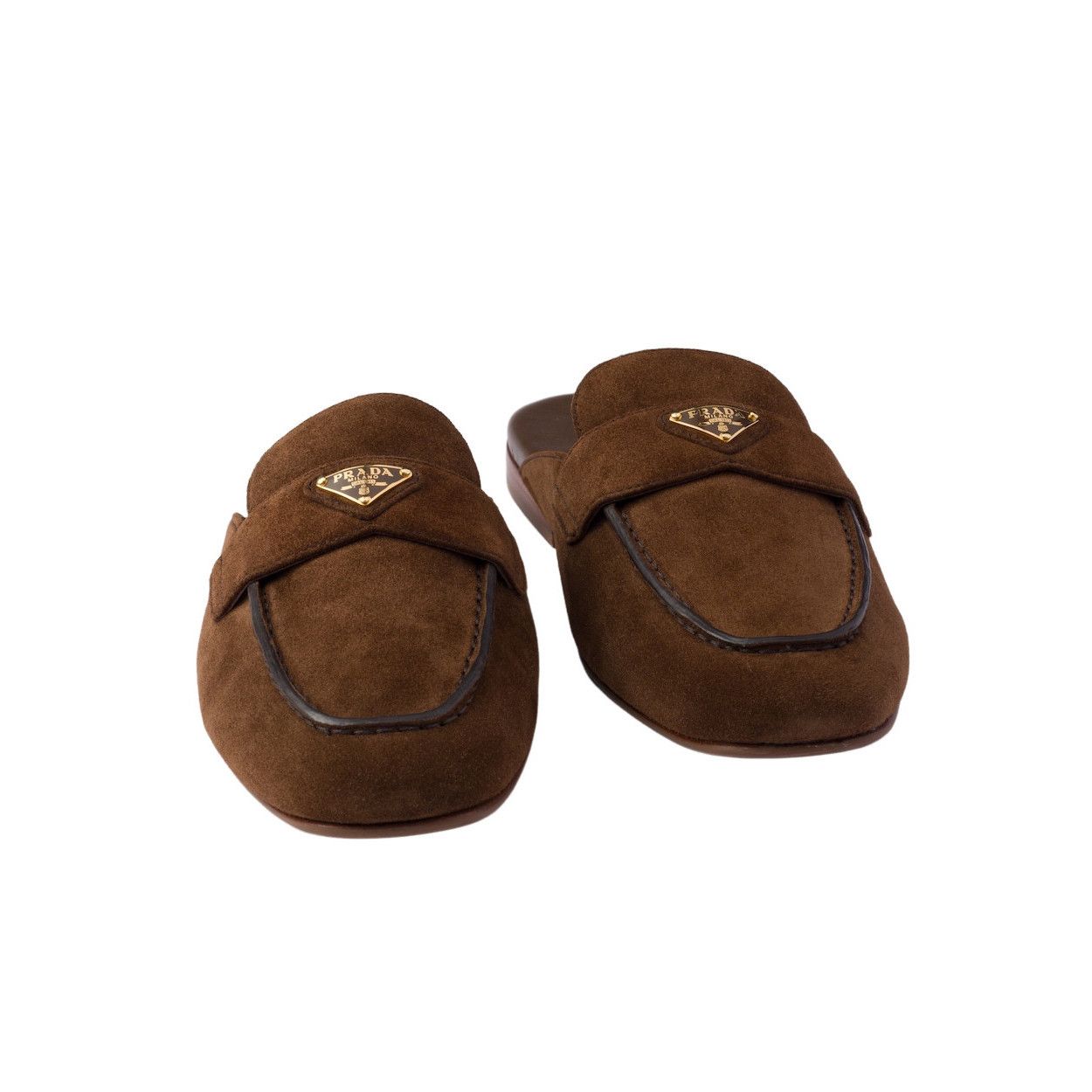 Prada PRADA $1170 Cocoa Brown Suede Slippers New & Authentic (Wome Size US 6 / IT 36 - 5 Thumbnail