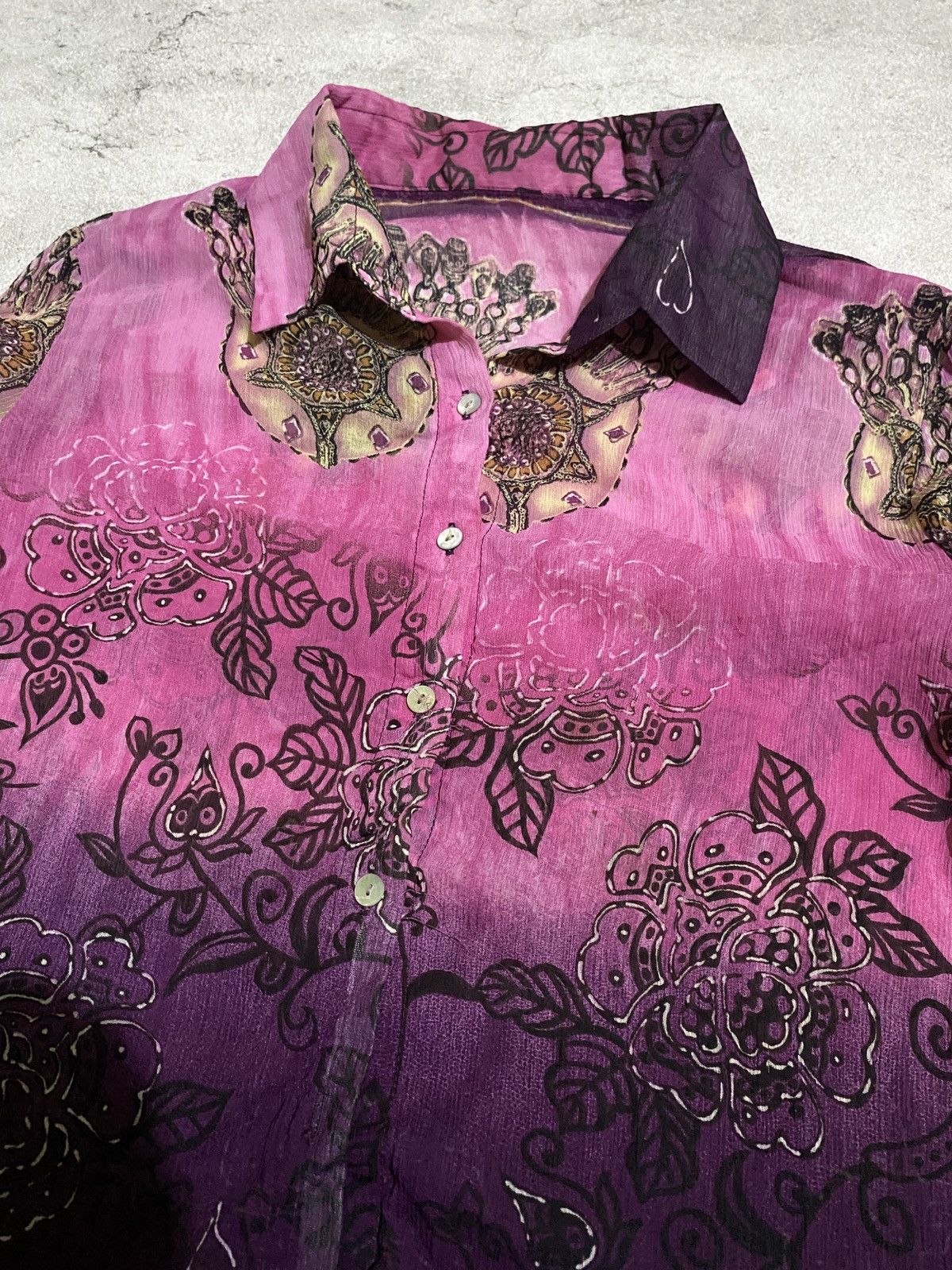 Jean Paul Gaultier Mest Tops flower jpg style Size M / US 6-8 / IT 42-44 - 4 Thumbnail