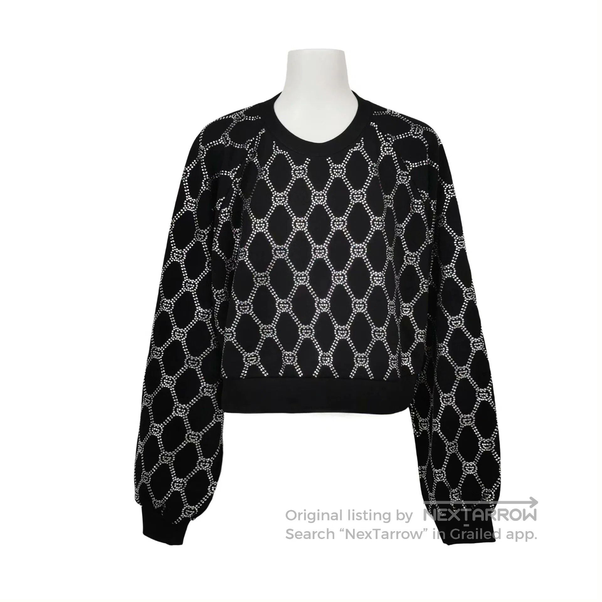 Gucci Gucci Rhinestone Double G Crewneck Sweatshirt L. Size L / US 10 / IT 46 - 1 Thumbnail