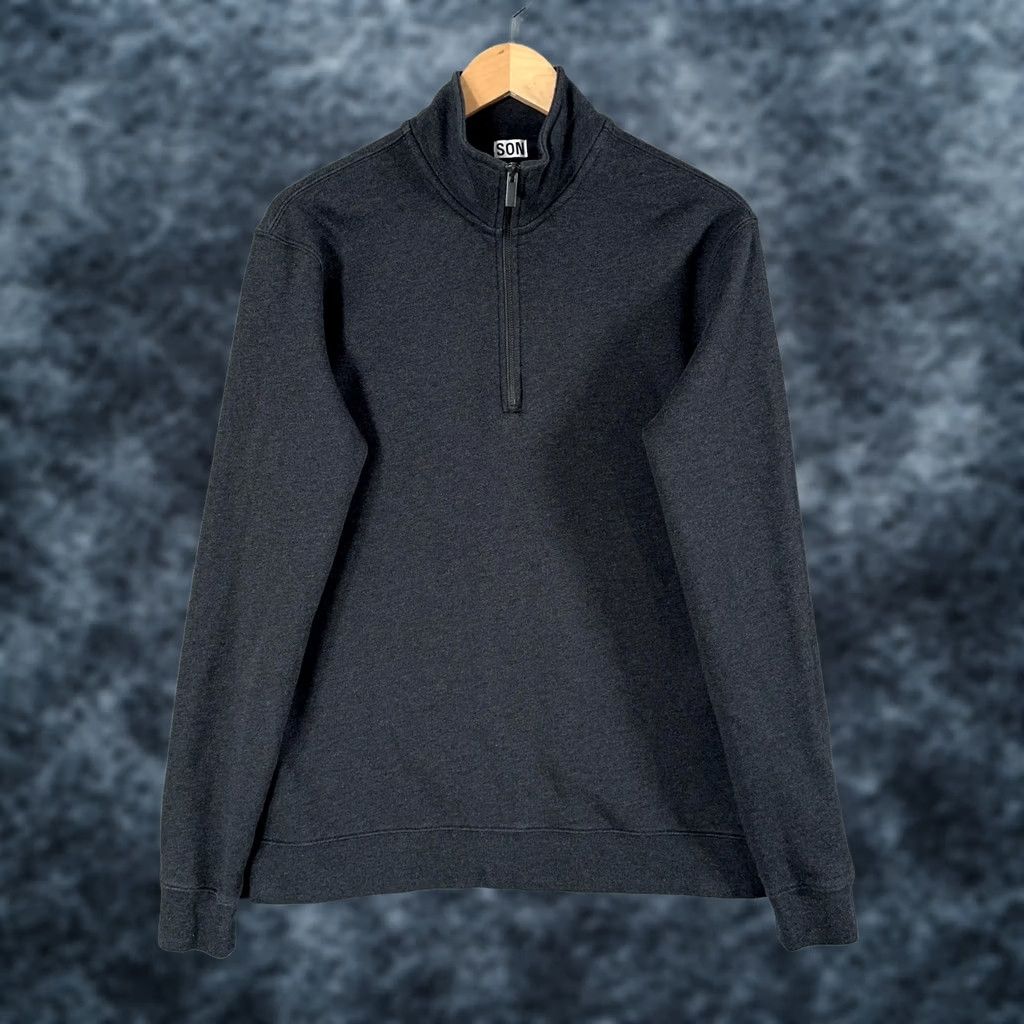 Vintage VINTAGE Son Of A Tailor Half Zip Pullover Sweatshirt Mens M Gray Supima Cotton Size US M / EU 48-50 / 2 - 1 Thumbnail