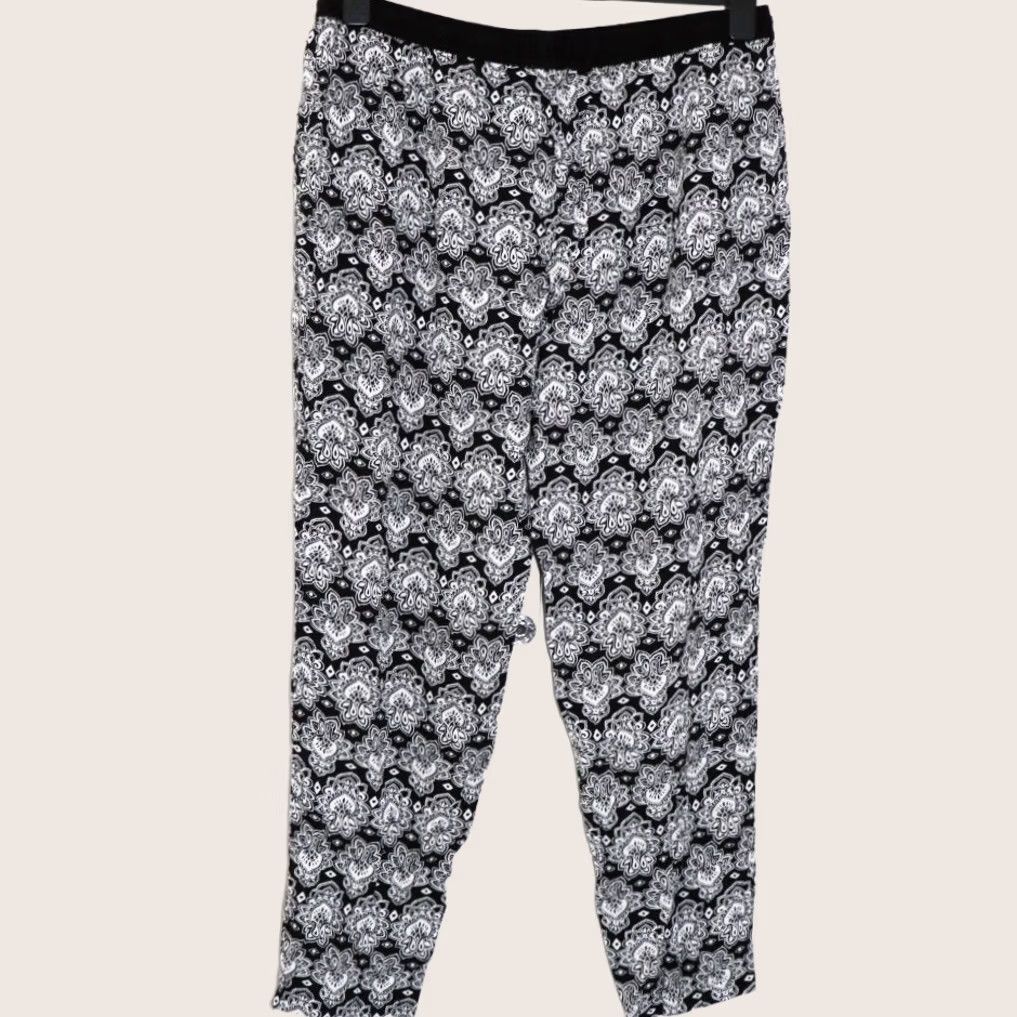 Vintage BNWT Papaya Viscose Trousers UK 16 Black White Floral Womens Vintage Size 38" / US 16 / IT 52 - 1 Thumbnail