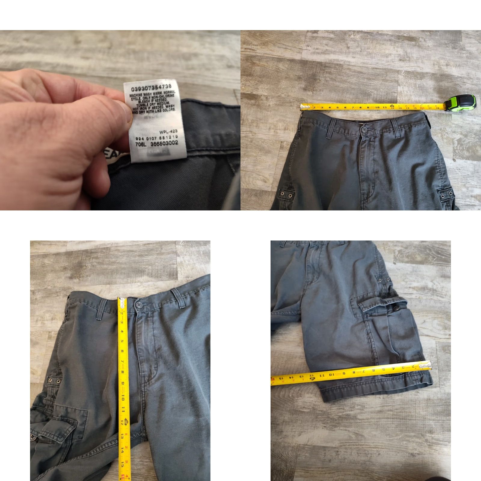 Levi's VINTAGE Levi's Cargo Shorts Men 32x11 Workwear Gray 90s Grunge Casual Denim Size US 32 / EU 48 - 8 Thumbnail