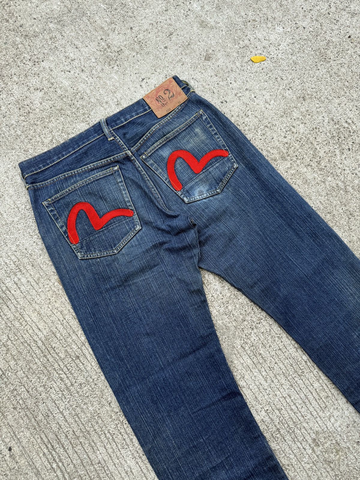 Evisu Evisu - Embroidered Red Seagulls Selvedge Jeans Size US 33 - 4 Thumbnail