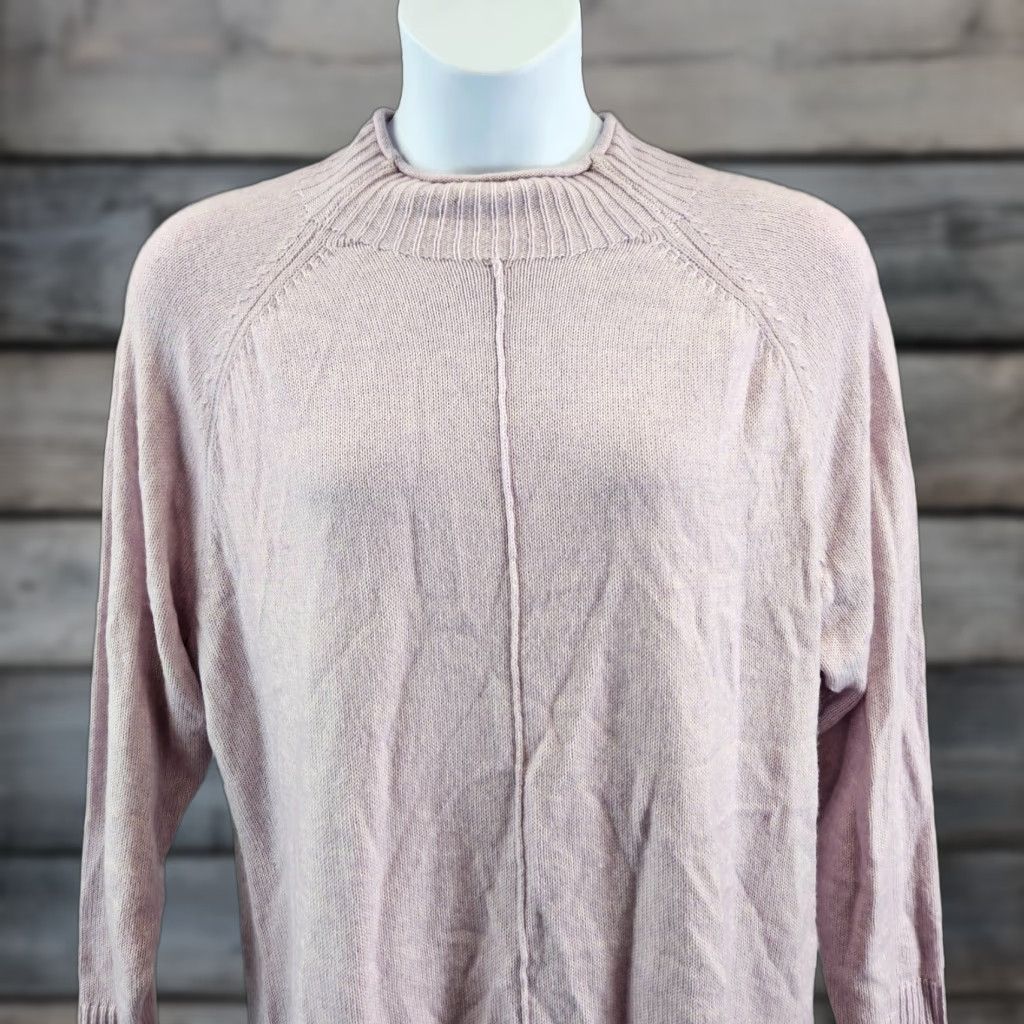 Denim & Co. VINTAGE Denim & Co Womens Front Seam Pullover Sweater Sz 2X Purple Cotton Blend Size XXL / US 16-18 / IT 52-54 - 1 Thumbnail