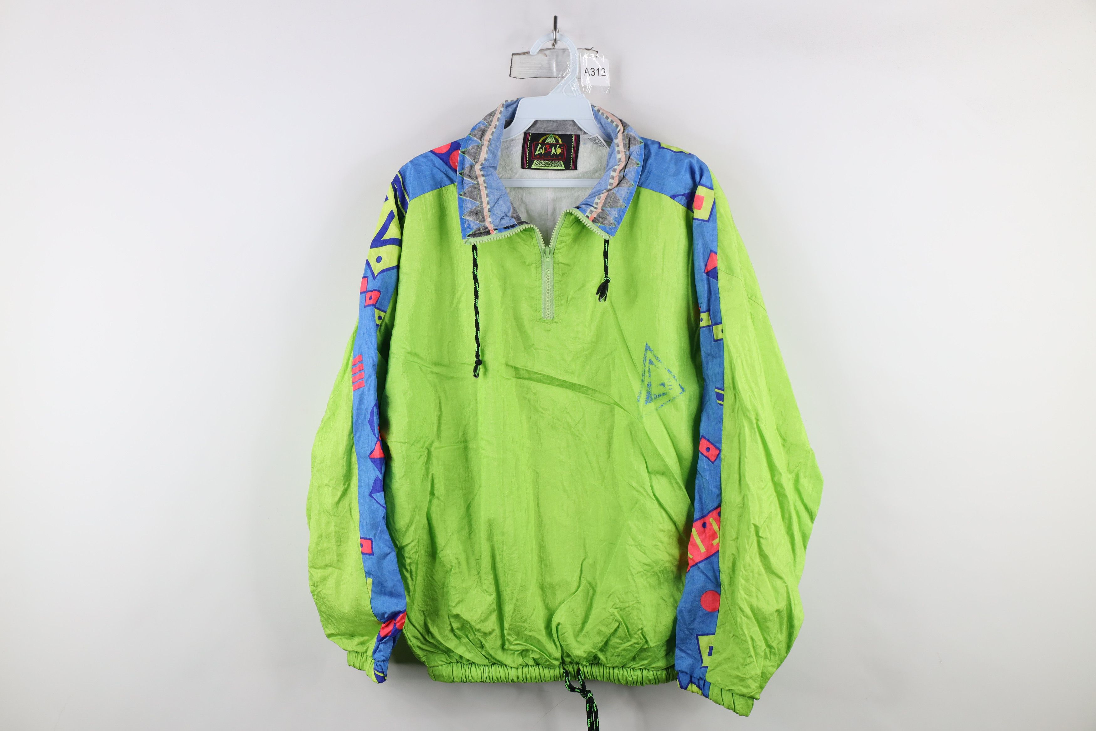 Vintage Vintage 80s 90s Streetwear Geometric Windbreaker Jacket Size US S / EU 44-46 / 1 - 1 Thumbnail