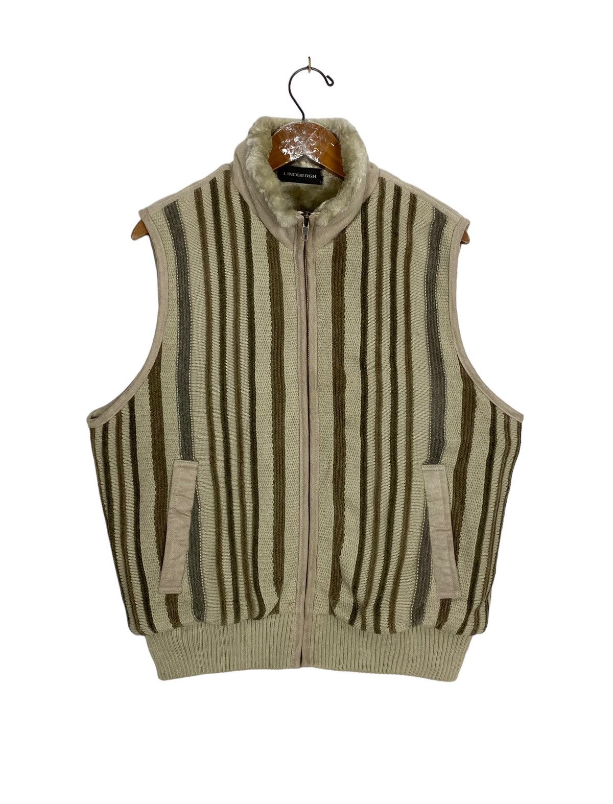 Lindbergh Rare‼️ Lindbergh Sweater Fur Inside Vest Stripe Size US S / EU 44-46 / 1 - 1 Thumbnail