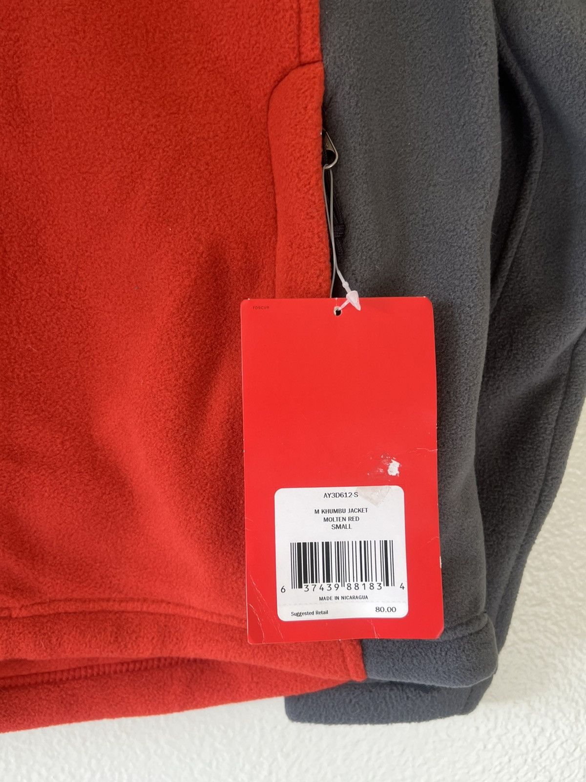 The North Face NWT TheNorthFace Khumbu Fleece Jacket Mens Sm MoltenRed/Gray Size US S / EU 44-46 / 1 - 4 Thumbnail