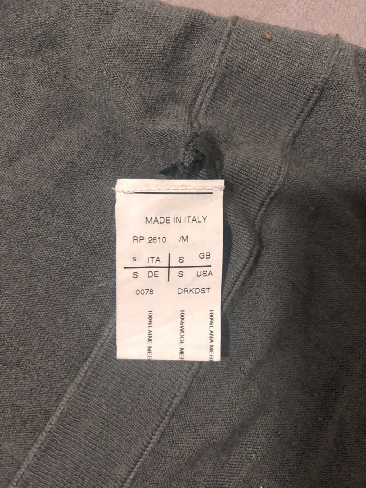 Rick Owens Rick owens gray concordians rasat cashmere knit Size M / US 6-8 / IT 42-44 - 6 Thumbnail