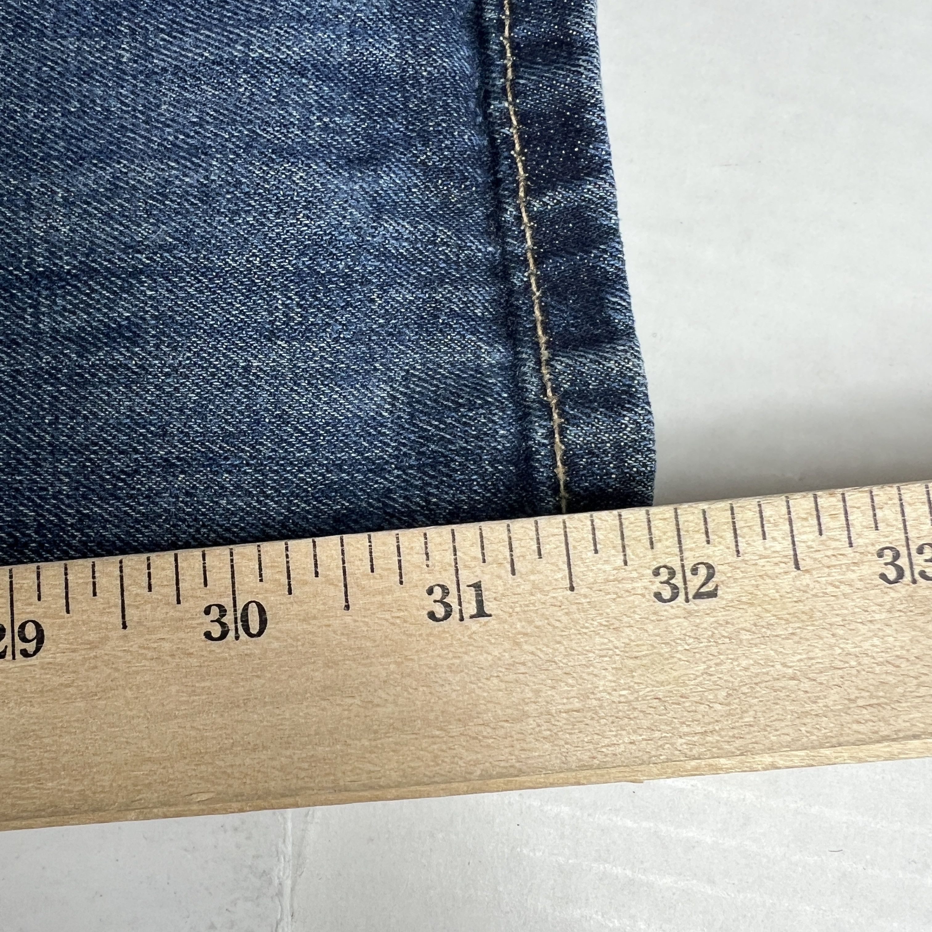 Lucky Brand Lucky Brand Jeans 221 Straight Blue Faded Distressed Denim Size US 33 - 19 Thumbnail
