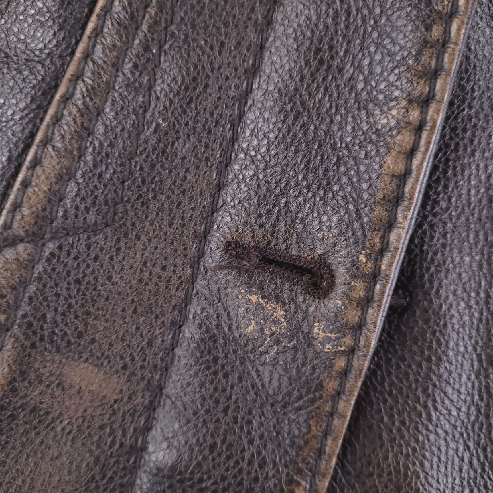 Lucky Brand Lucky Brand Leather Jacket Women's Medium Brown Real Heavyweight Dungarees Size 32" / US 10 / IT 46 - 7 Thumbnail