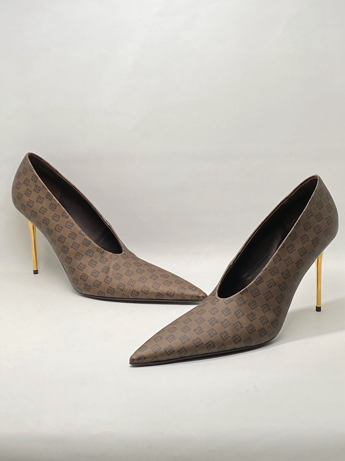 Balmain Balmain Clara-Mini Monogram Pumps size 37.5 Size US 7.5 / IT 37.5 - 9 Thumbnail