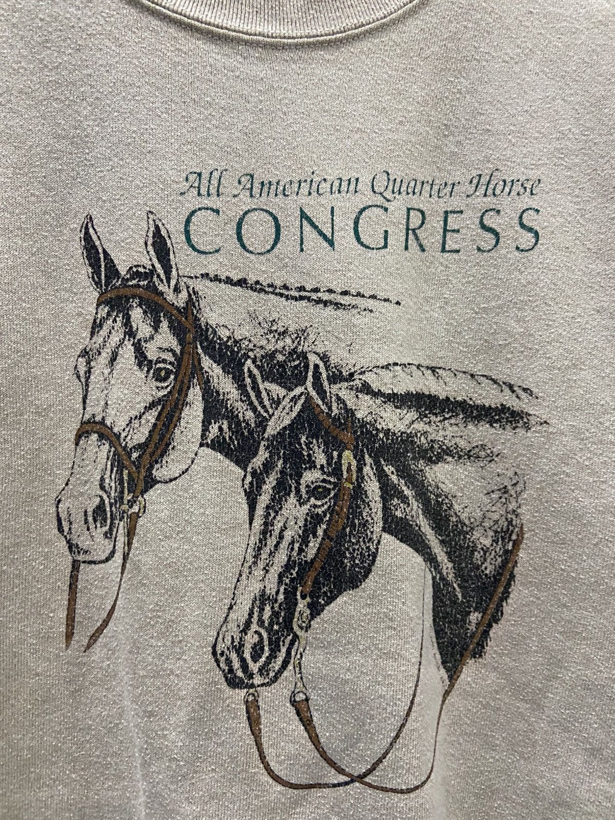 Vintage VINTAGE 90’s ALL AMERICAN QUARTER HORSE CONGRESS SWEATSHIRT Size US L / EU 52-54 / 3 - 2 Thumbnail