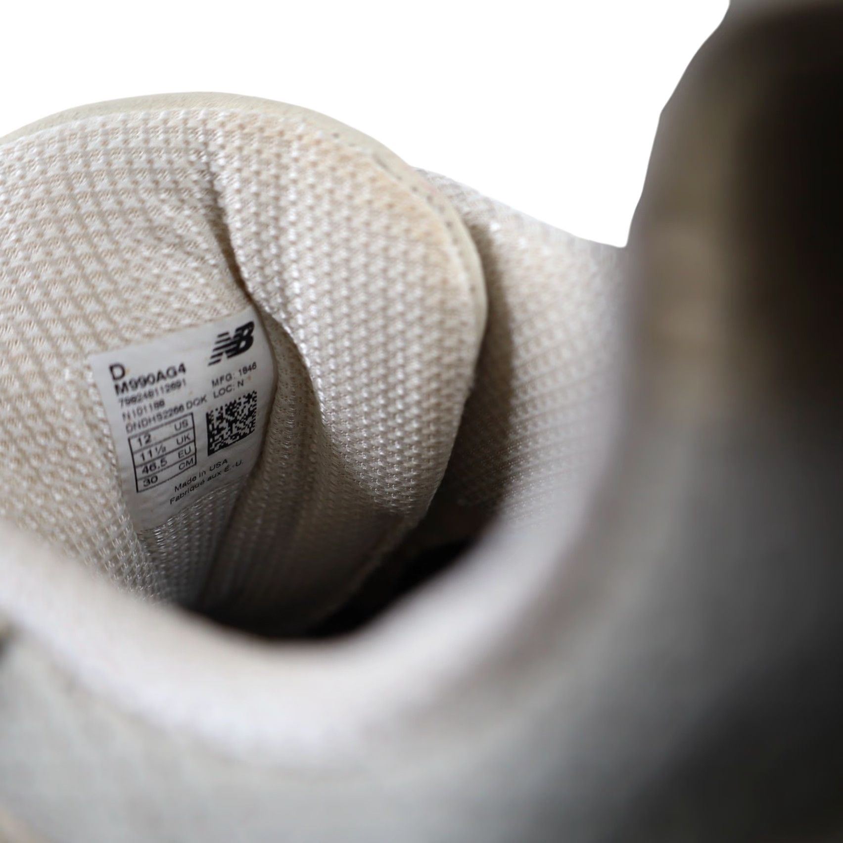 New Balance New Balance Sneakers 990v4 Angora Cream Gold Mens 12 Size US 12 / EU 45 - 6 Thumbnail