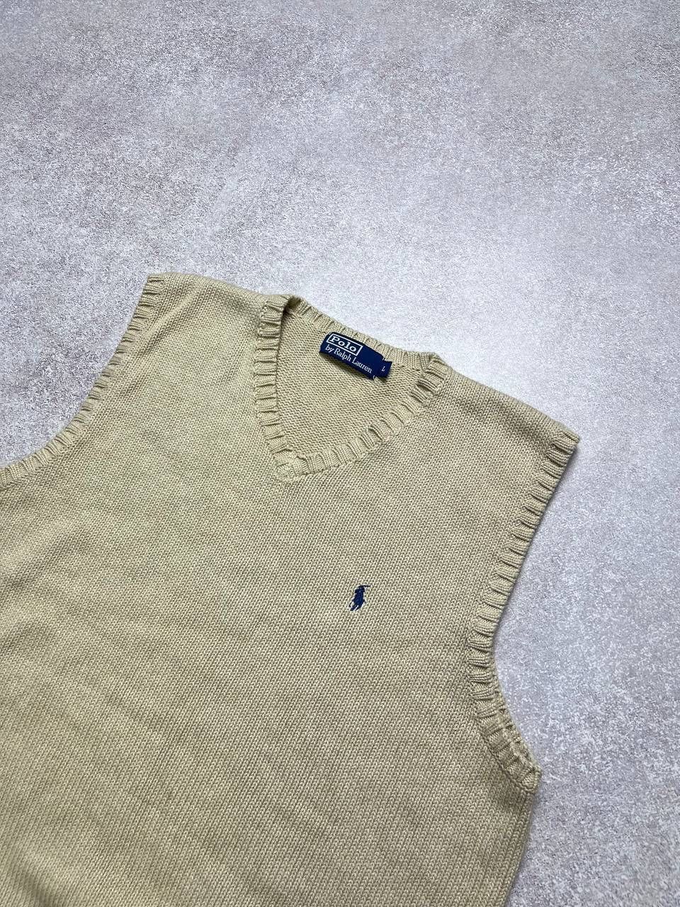 Polo Ralph Lauren × Vintage Vintage Polo Ralph Lauren Heavy Knit Vest L Size US L / EU 52-54 / 3 - 2 Thumbnail